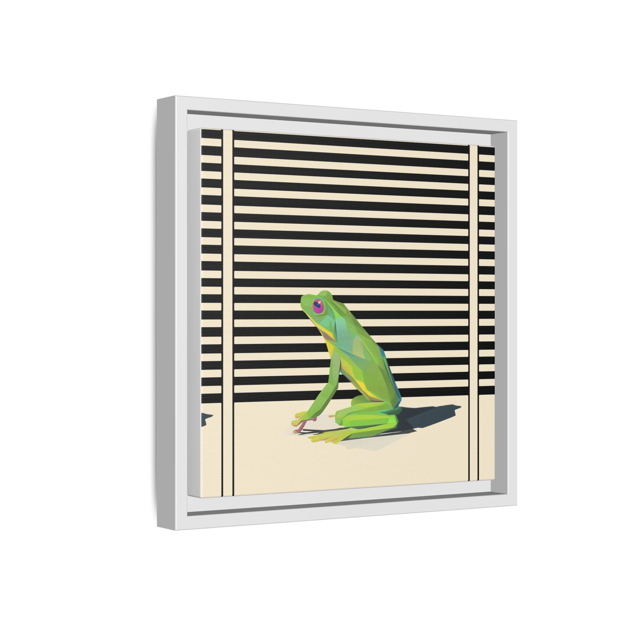 Geometric Frog Persona: Modern Wildlife Illustration, Vibrant Graphic Design   |  Personalized & Custom Orders Available