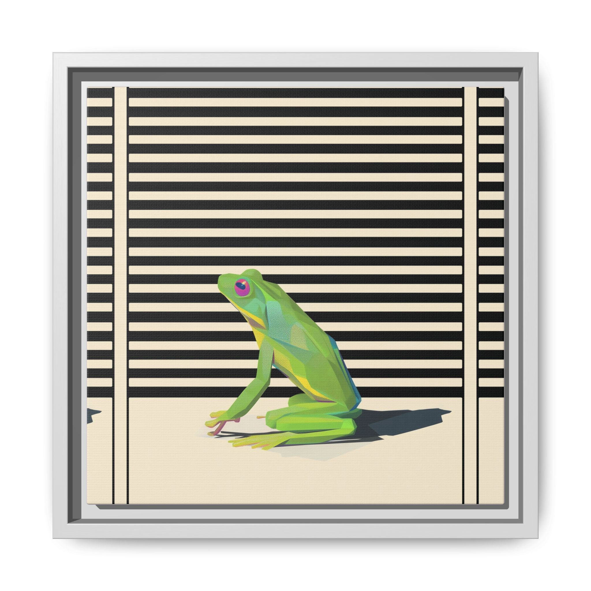 Geometric Frog Persona: Modern Wildlife Illustration, Vibrant Graphic Design   |  Personalized & Custom Orders Available