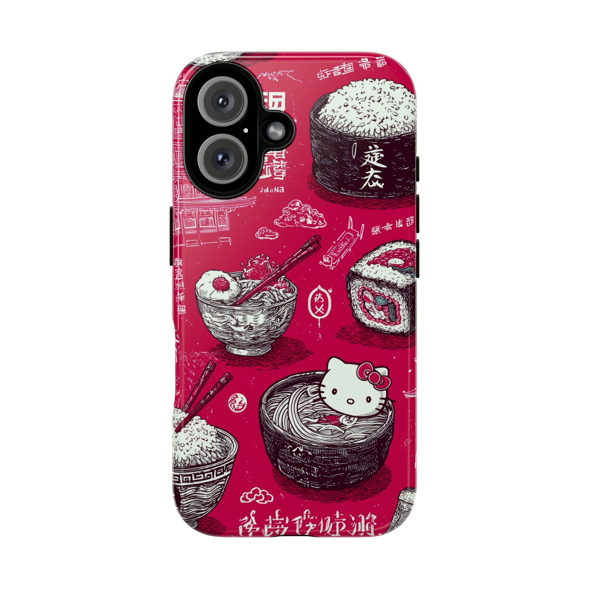 Japanese Kitty Vibrant Phone Case - Tough Case | Funky, Colorful, Unique Design for Personalization, Gift, Accessory, Protection, Trendy