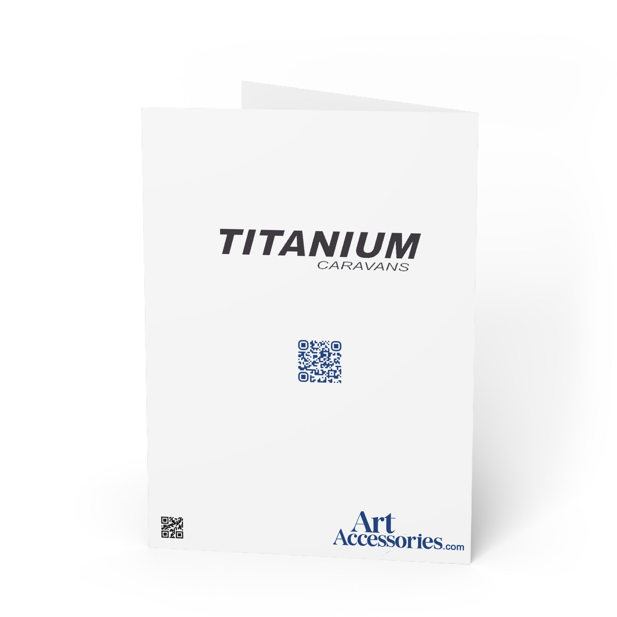 Copy of Camping Caravan Greeting Card — Retro Camper & Pine Trees Note Card