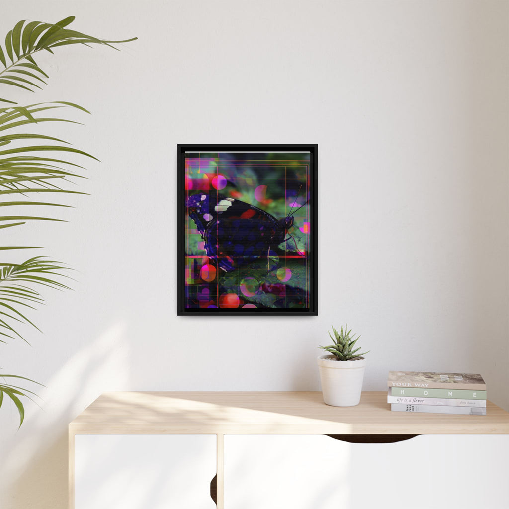 Geometric Butterfly Framed Print: Digital Glitch Butterfly Art, Geometric Nature Photography   |  Personalized & Custom Orders Available