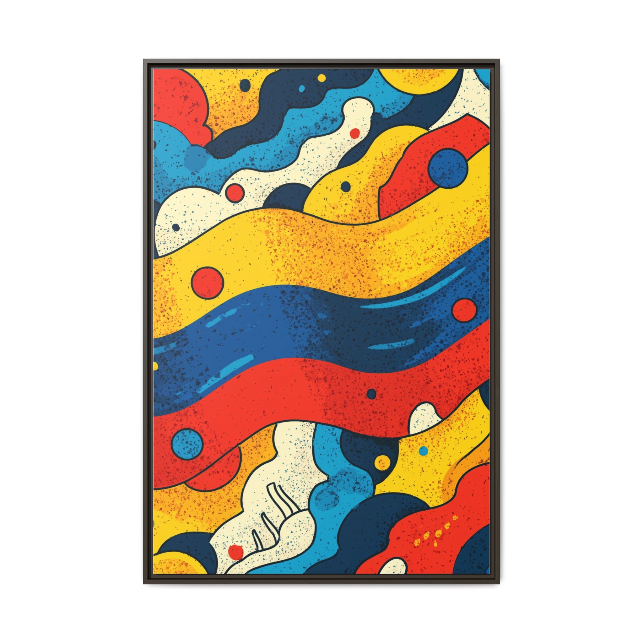 Wave Rhythms: Chromatic Abstraction, Vintage Screen Print Textures, Dynamic Color Composition   |   Custom Orders Accepted