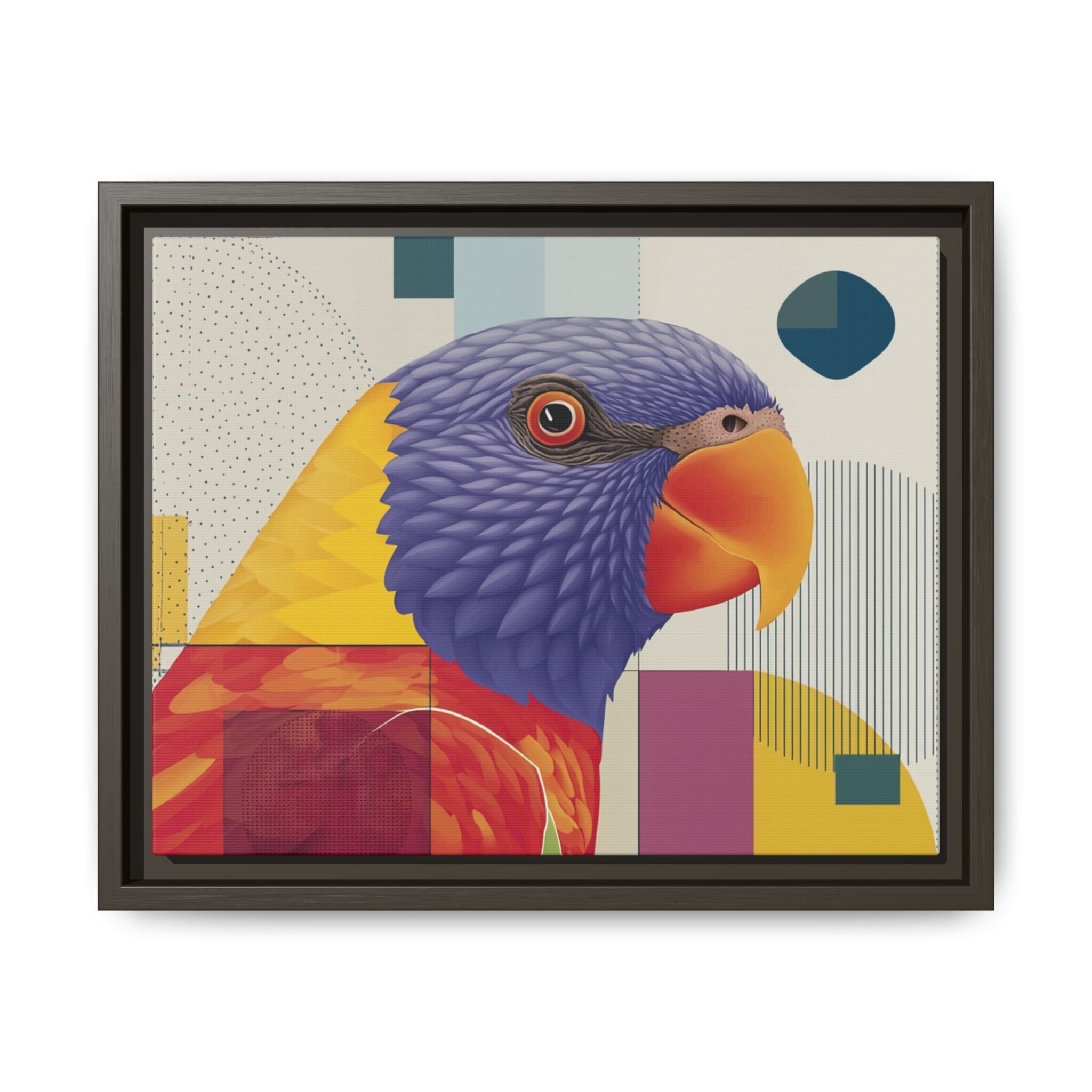 Geometric Parrot: Abstract Wildlife Art, Modern Color Block Design   |  Personalized & Custom Orders Available