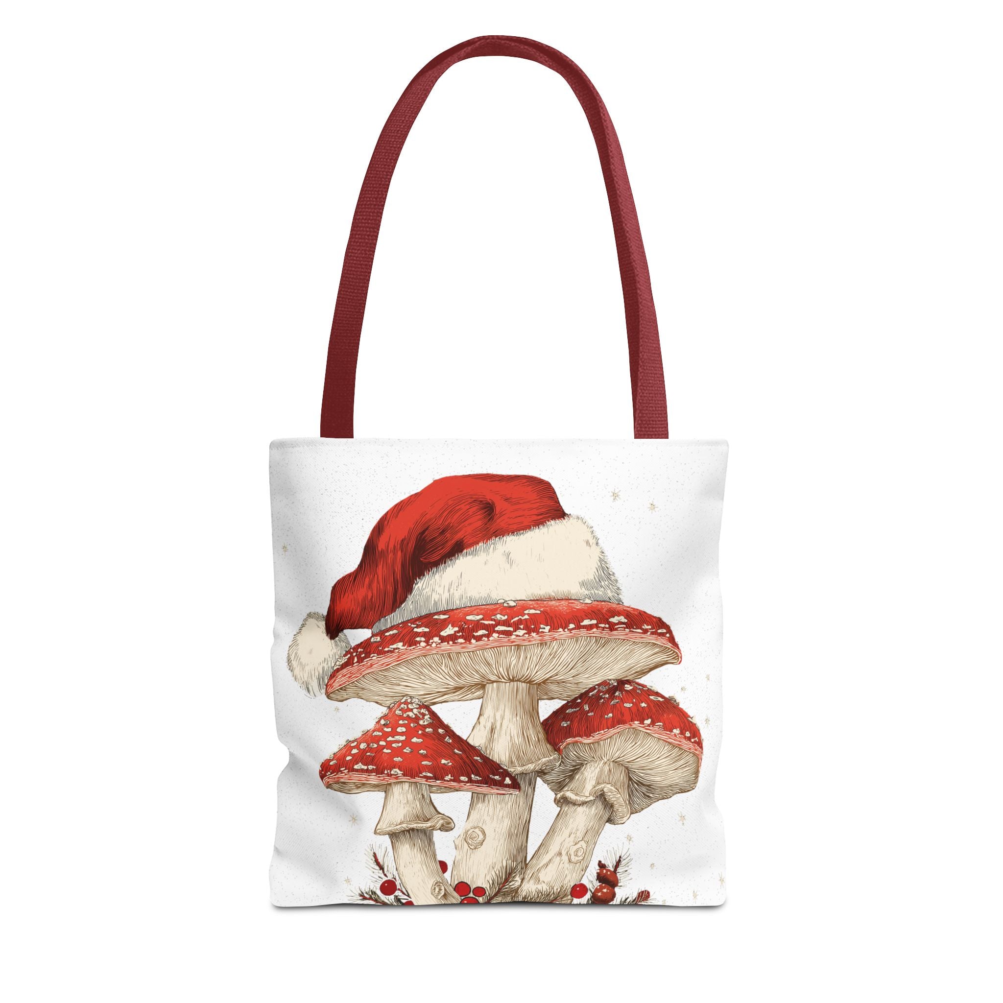 Whimsical Christmas Mushroom Tote Bag (AOP)