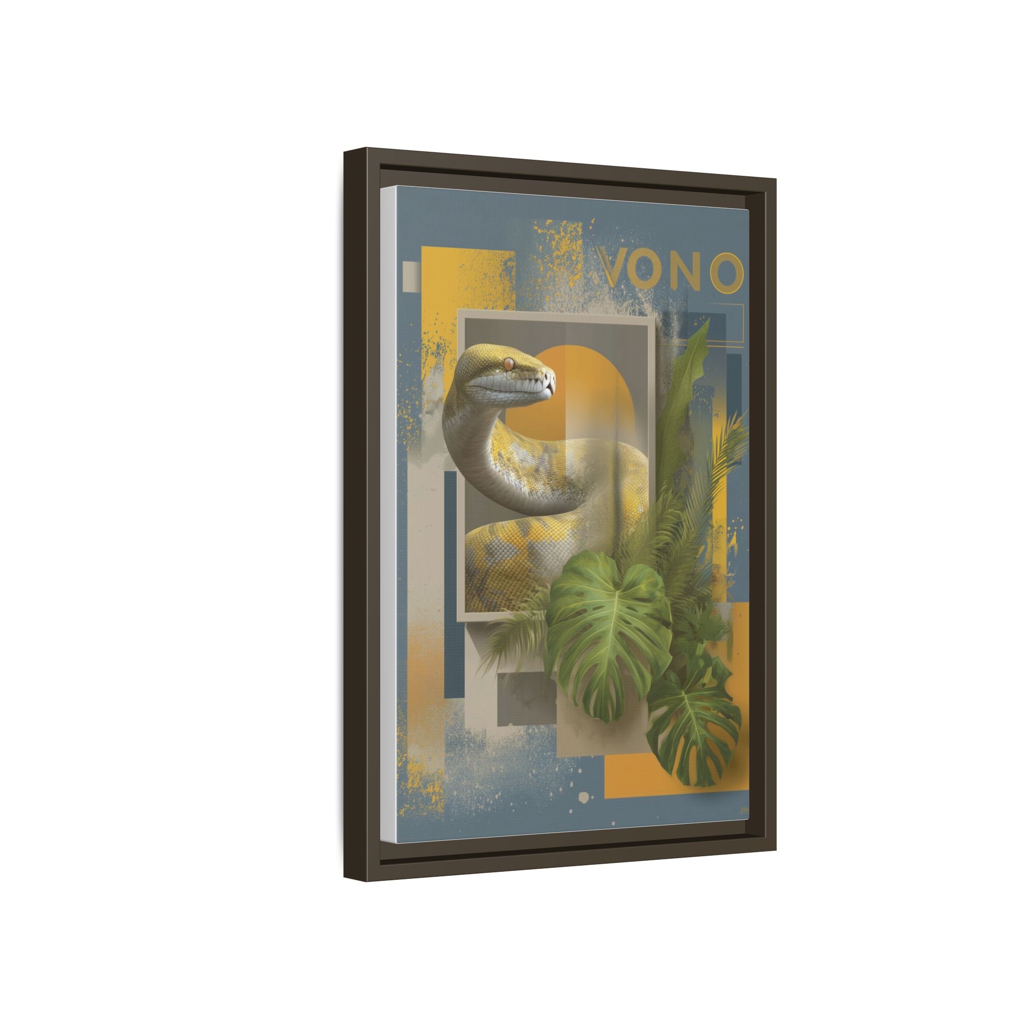 Serpent of Geometric Dimensions: Tropical Vono Design, Abstract Wildlife Art   |  Personalized & Custom Orders Available