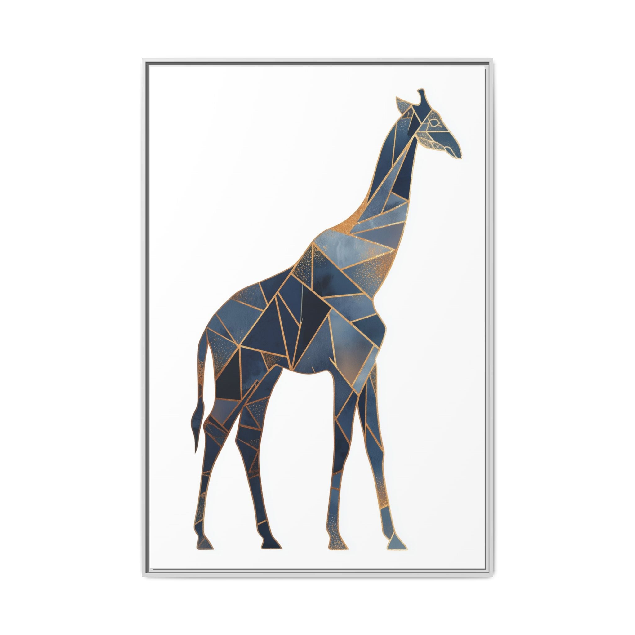 Geometric Giraffe Framed Print : Polygonal Wildlife Art, Modern Mosaic Design   |  Personalized & Custom Orders Available