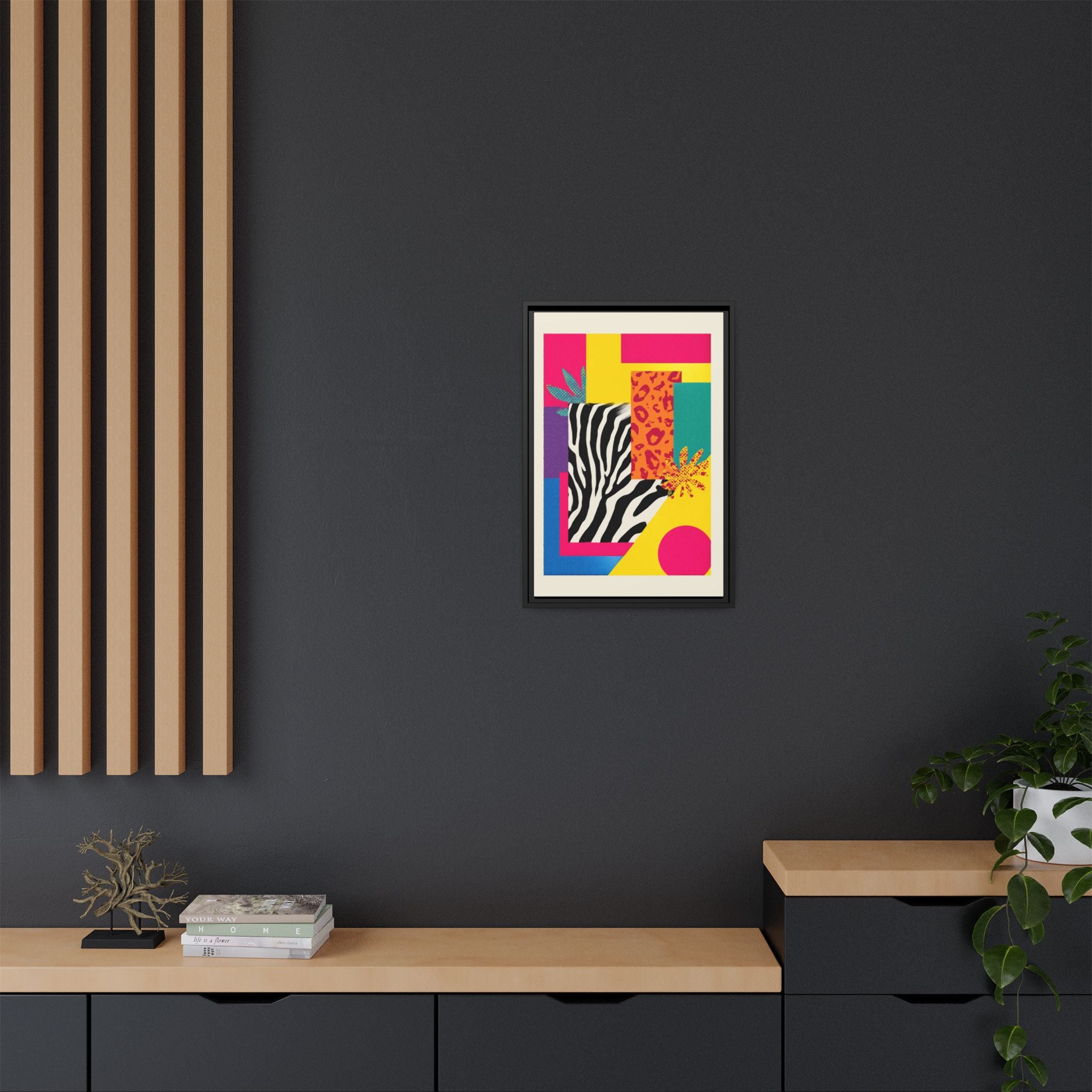 Zebra Stripes & Leopard Spots: 80s Pop Art Design, Memphis Style Graphic, Geometric Color Block Pattern   |   Custom Orders Accepted