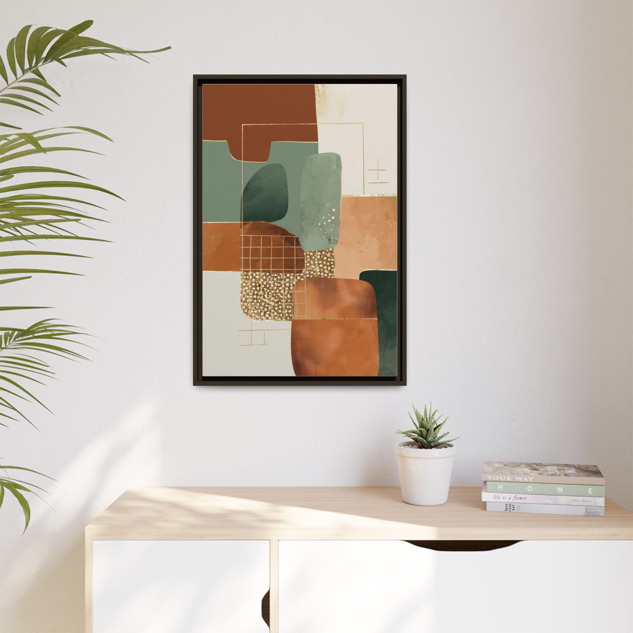 Geometric Harmony: Abstract Minimalist Art, Mid-Century Modern Design, Organic Shapes Composition   |   Custom Orders Accepted