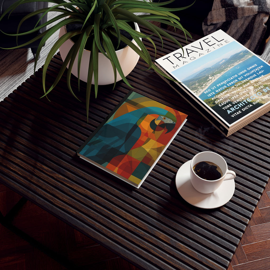 Personalized Geometric Macaw Journal: Bright & Bold Notebook, Personalized Journal   |    Custom Orders Accepted