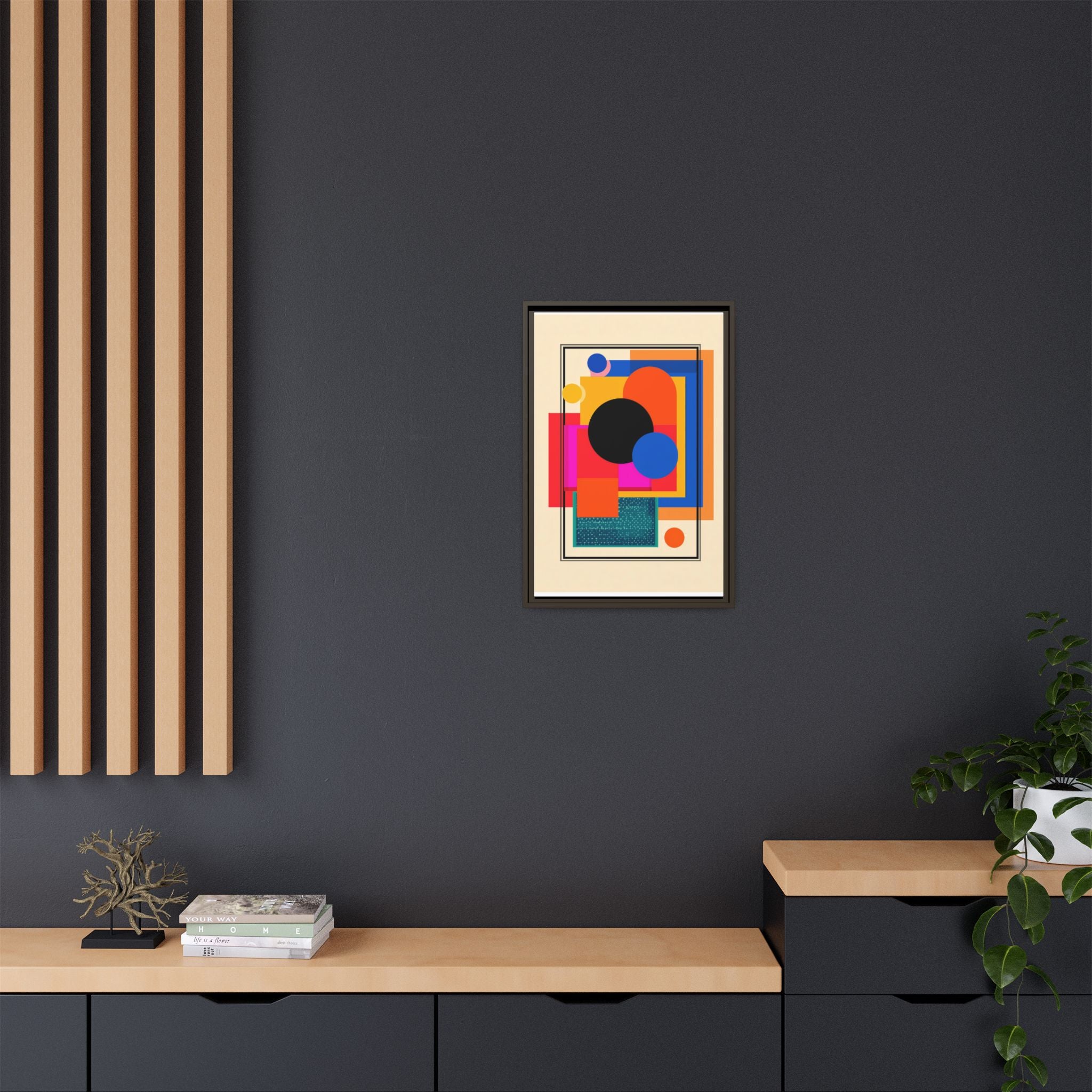 Geometric Harmony: Abstract Color Blocks, Mid-Century Modern Design, Minimalist Art Composition   |   Custom Orders Accepted