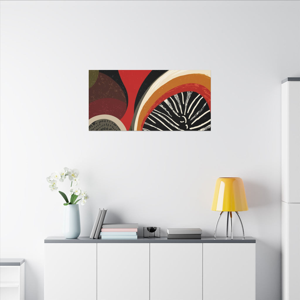 Harmonic Convergence: Organic Geometry, Mid-Century Modern Abstract, Earthy Palette Composition   |   Custom Orders Accepted