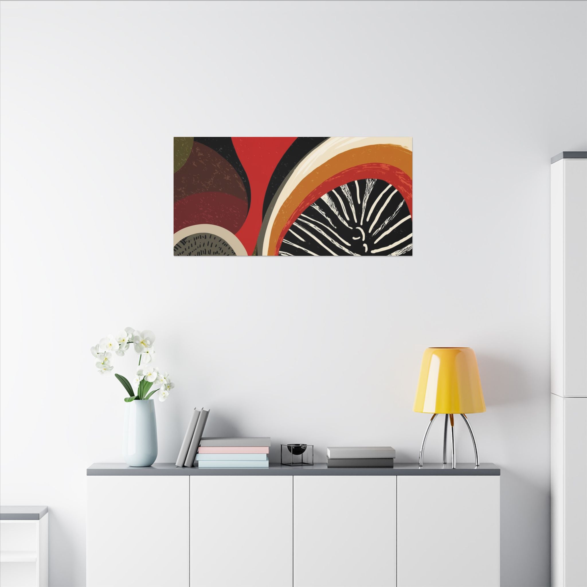 Harmonic Convergence: Organic Geometry, Mid-Century Modern Abstract, Earthy Palette Composition   |   Custom Orders Accepted