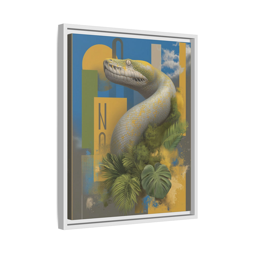 Serpent's Geometry: Tropical Anaconda Graphic Design, Modern Wildlife Illustration   |  Personalized & Custom Orders Available