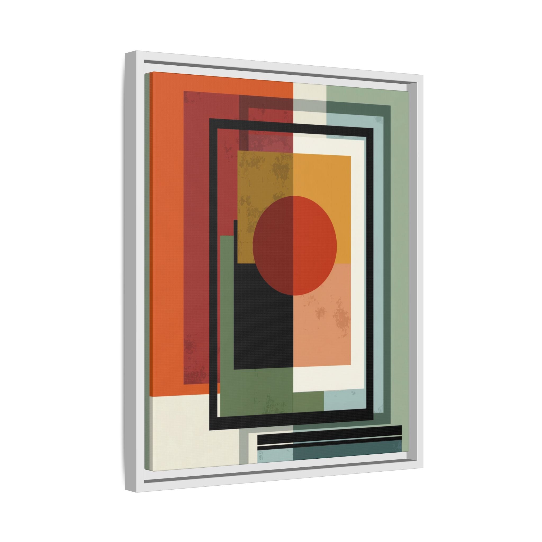 Geometric Harmonies: Mid-Century Modern Composition, Constructivist Inspiration, Abstract Rectangular Interplay   |   Custom Orders Accepted