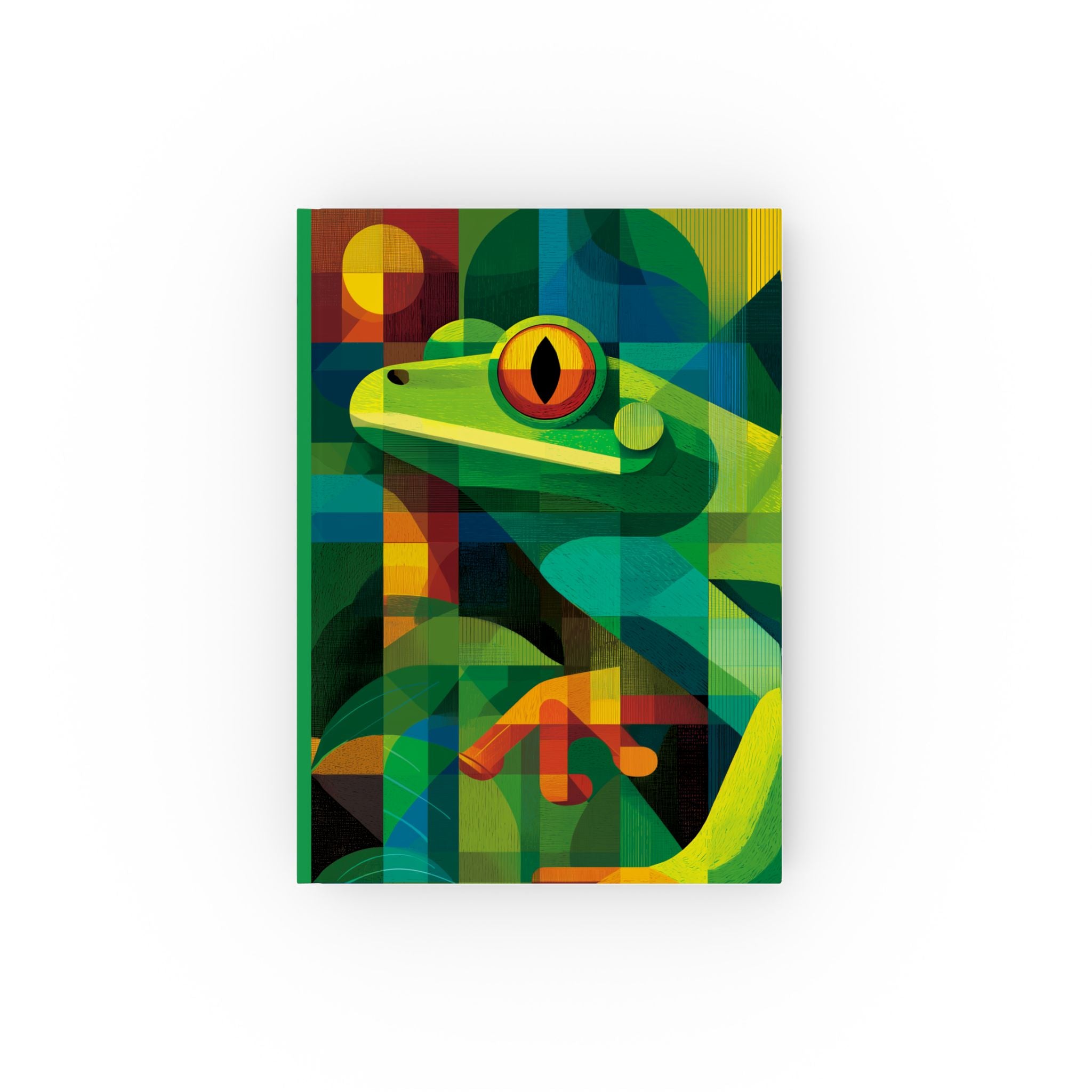 Customizeable Vibrant Frog Hard Back Journal - Perfect for Nature Lovers, Birthday Gifts, Eco-Friendly Stationery, Art Lovers, and Writing