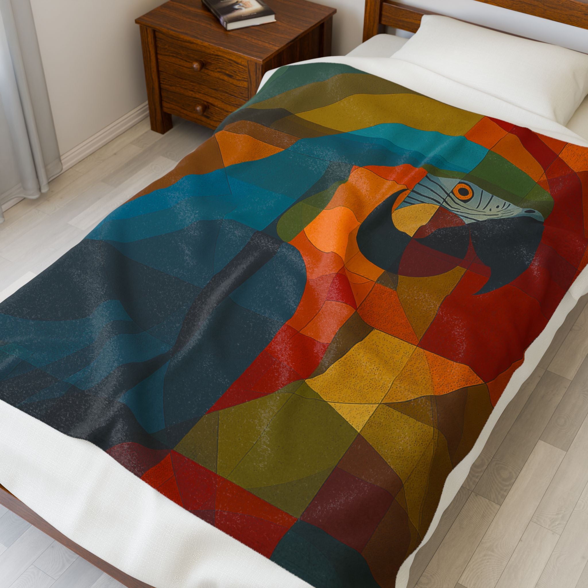 Geometric Parrot: Cubist Digital Illustration, Tropical Bird Abstract Art   |    Custom Orders Available