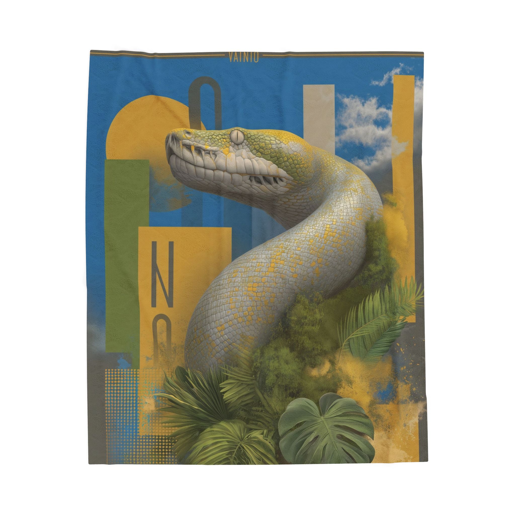 Serpentine Geometry: Digital Tropical Wildlife Art, Geometric Nature Illustration   |    Custom Orders Available