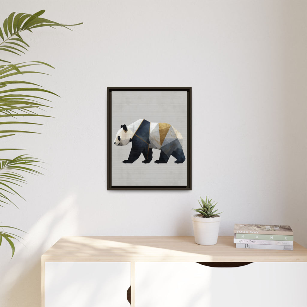 Geometric Panda: Cubist Animal Portrait, Modern Minimalist Art Style   |  Personalized & Custom Orders Available