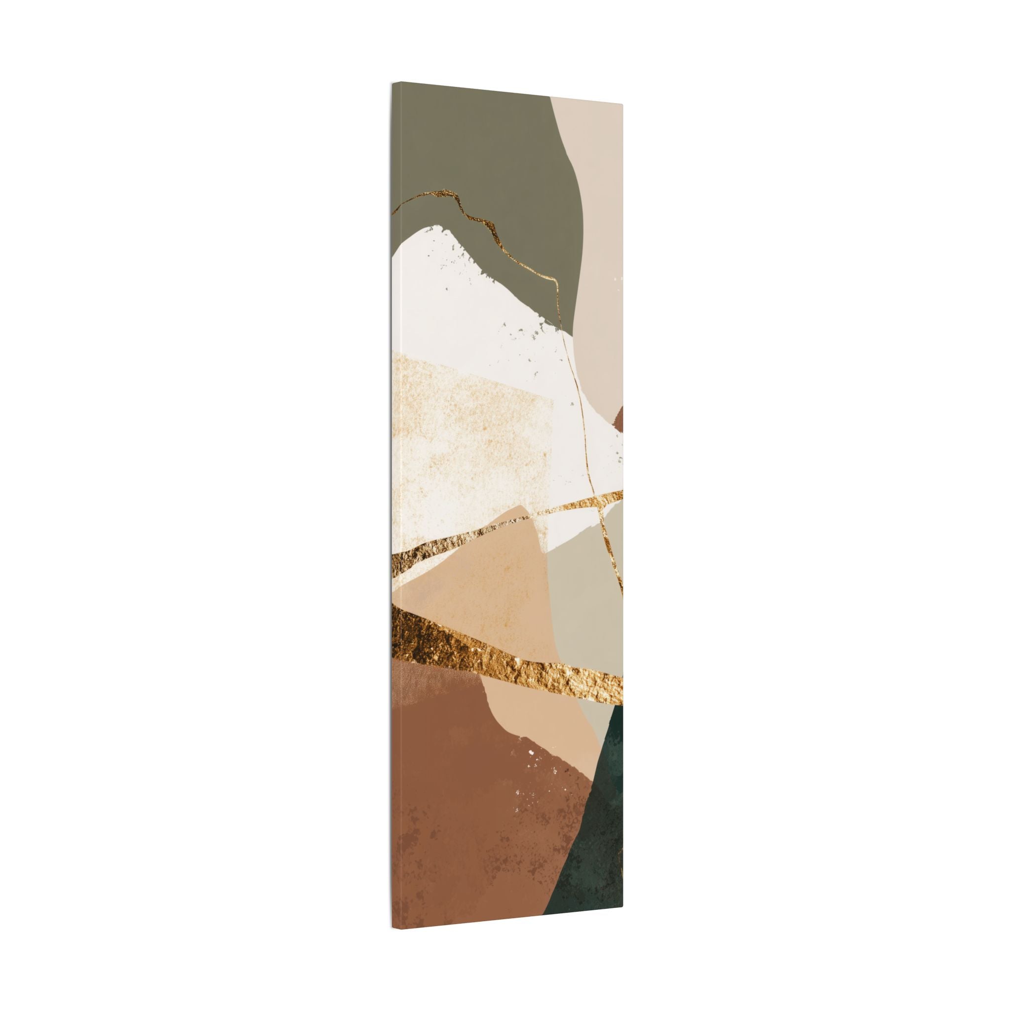 Canvas Print, Abstract Earthy Gold Wall Art, Modern Designer Home Decor, Stretched Matte Canvas; Thick, Multi-Size, Office Decor