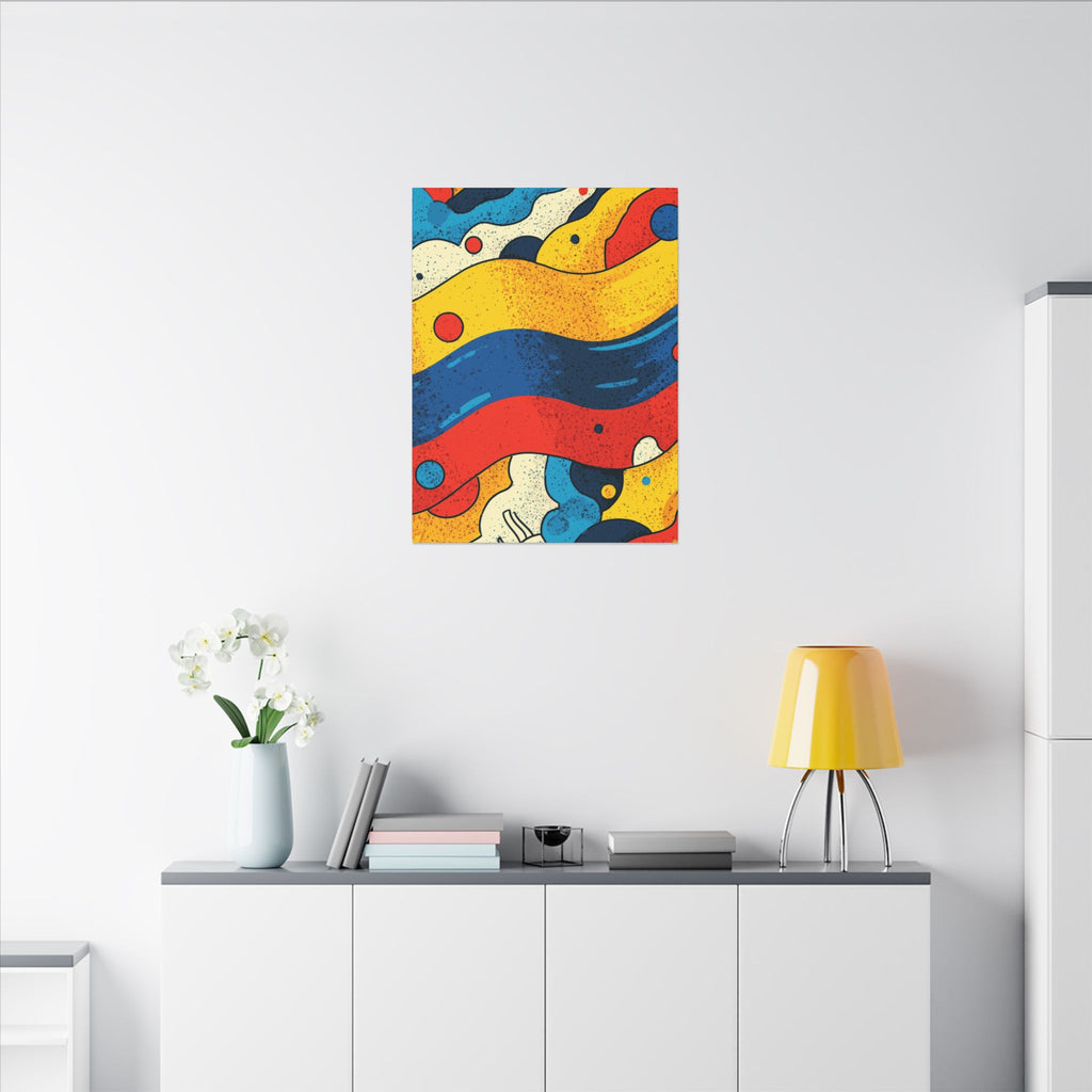 Fluid Dynamics: Retro Abstract Shapes, Mid-Century Modern Motion, Geometric Color Waves   |   Custom Orders Accepted