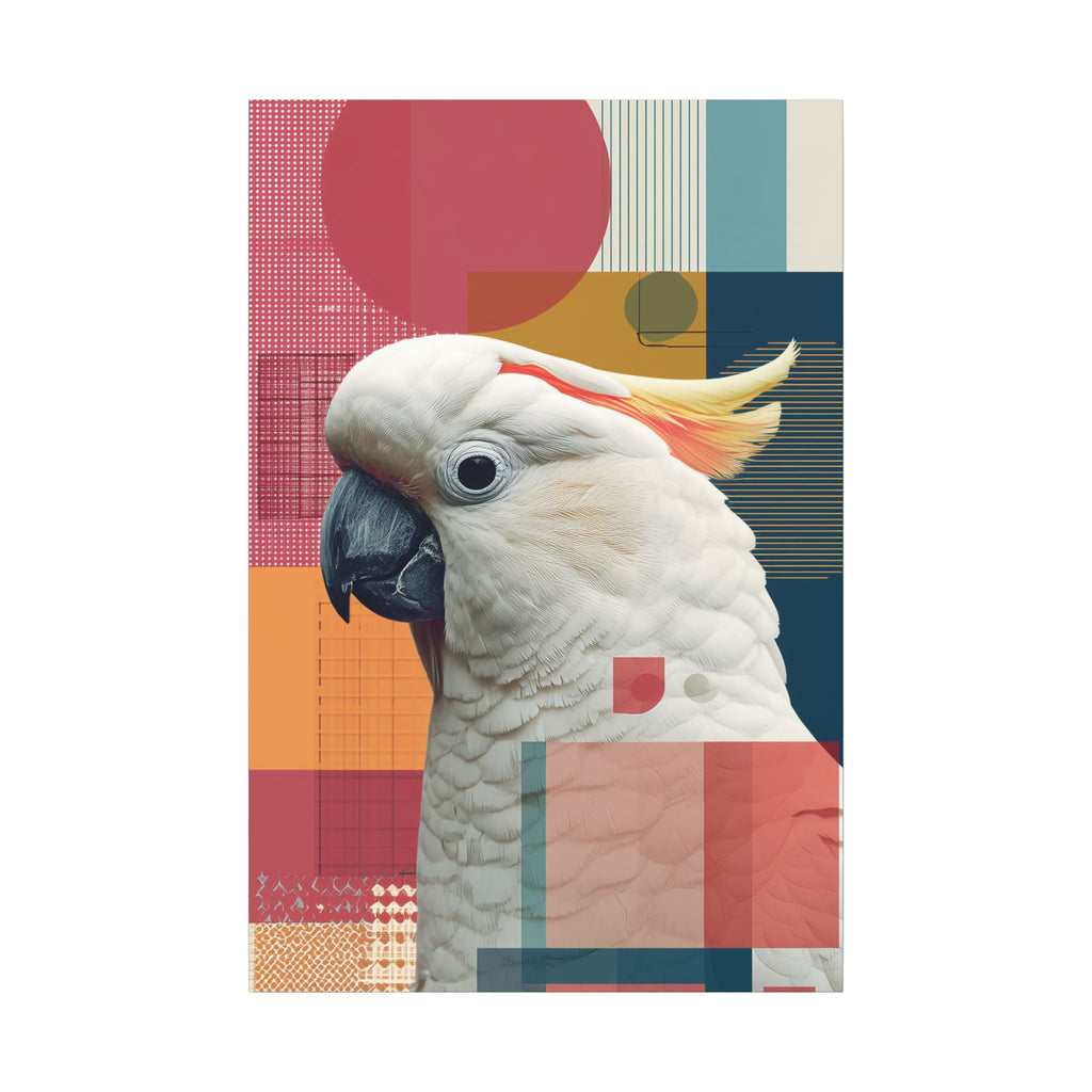 Crest of Elegance: Geometric Wildlife Portrait, Contemporary Avian Art   |    Custom Orders Available