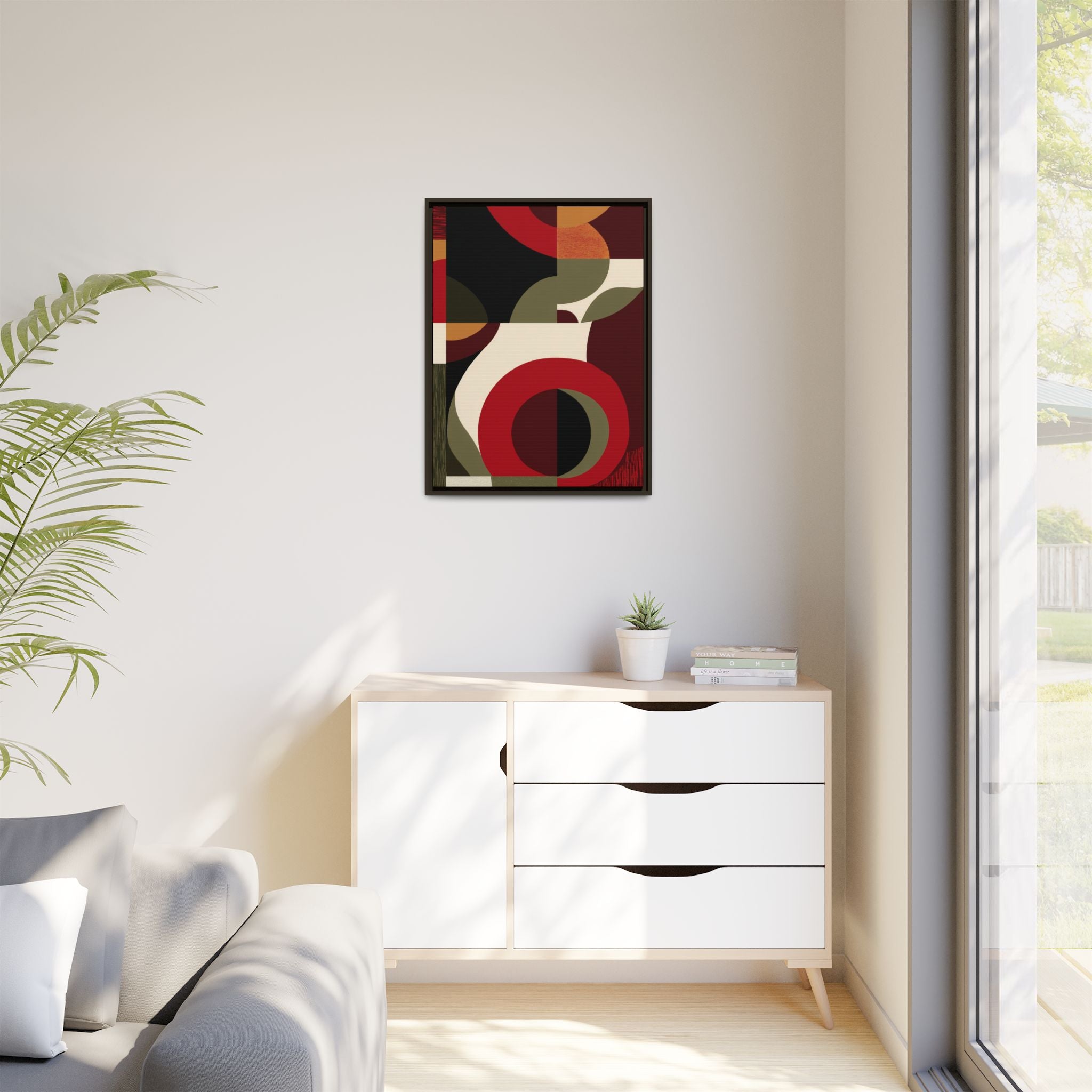 Geometric Intersections: Mid-Century Modern Design, Abstract Architectural Composition, Rhythmic Curved Forms   |   Custom Orders Accepted
