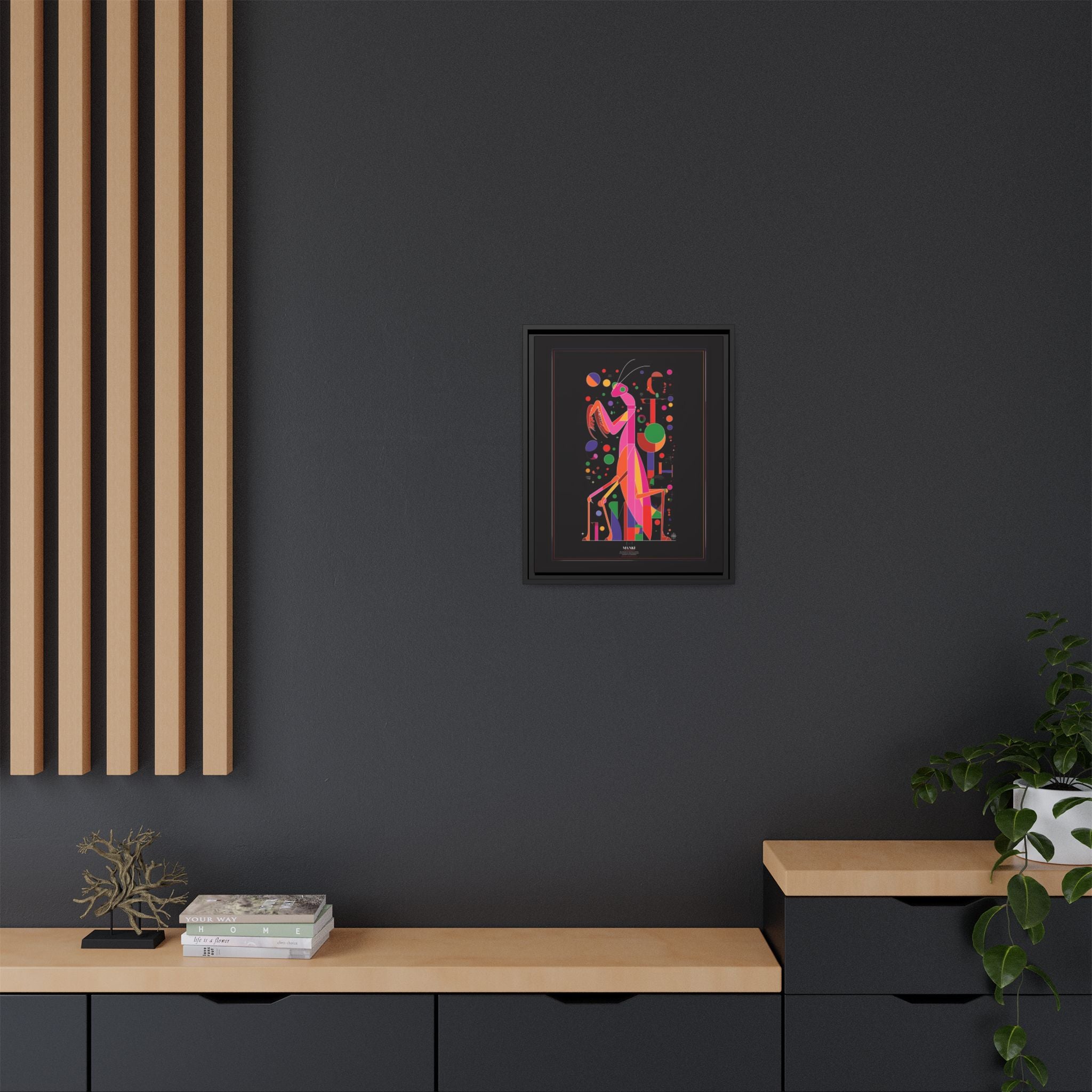 MANKE: Geometric Praying Mantis, Cubist Color Block Design   |    Custom Orders Available