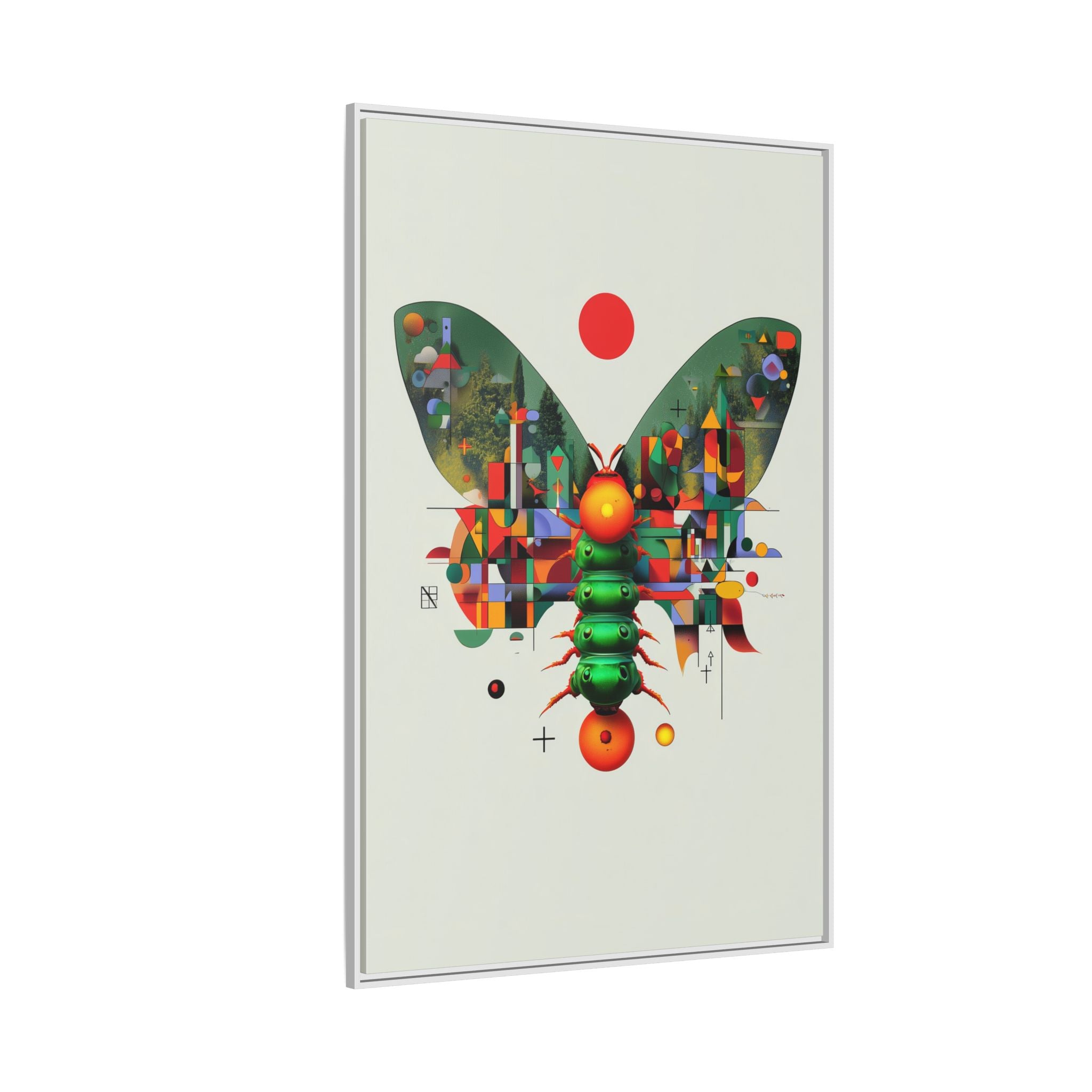 Digital Butterfly Framed Print, Cubist Architectural Abstraction   |  Personalized & Custom Orders Available