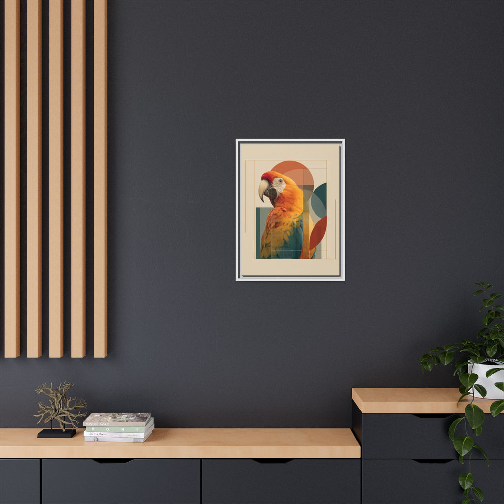 Macaw Geometry: Vibrant Avian Portrait, Modernist Graphic Design   |  Personalized & Custom Orders Available
