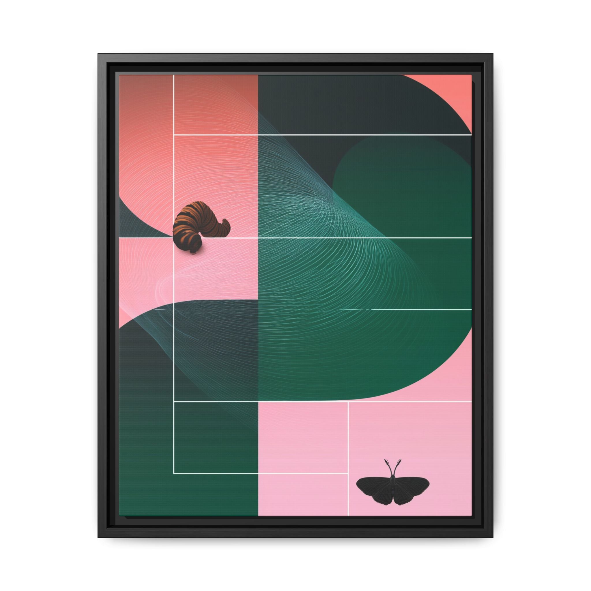 Metamorphic Geometric Framed Print : Abstract Graphic Design, Contemporary Digital Art Composition   |  Custom Orders Available