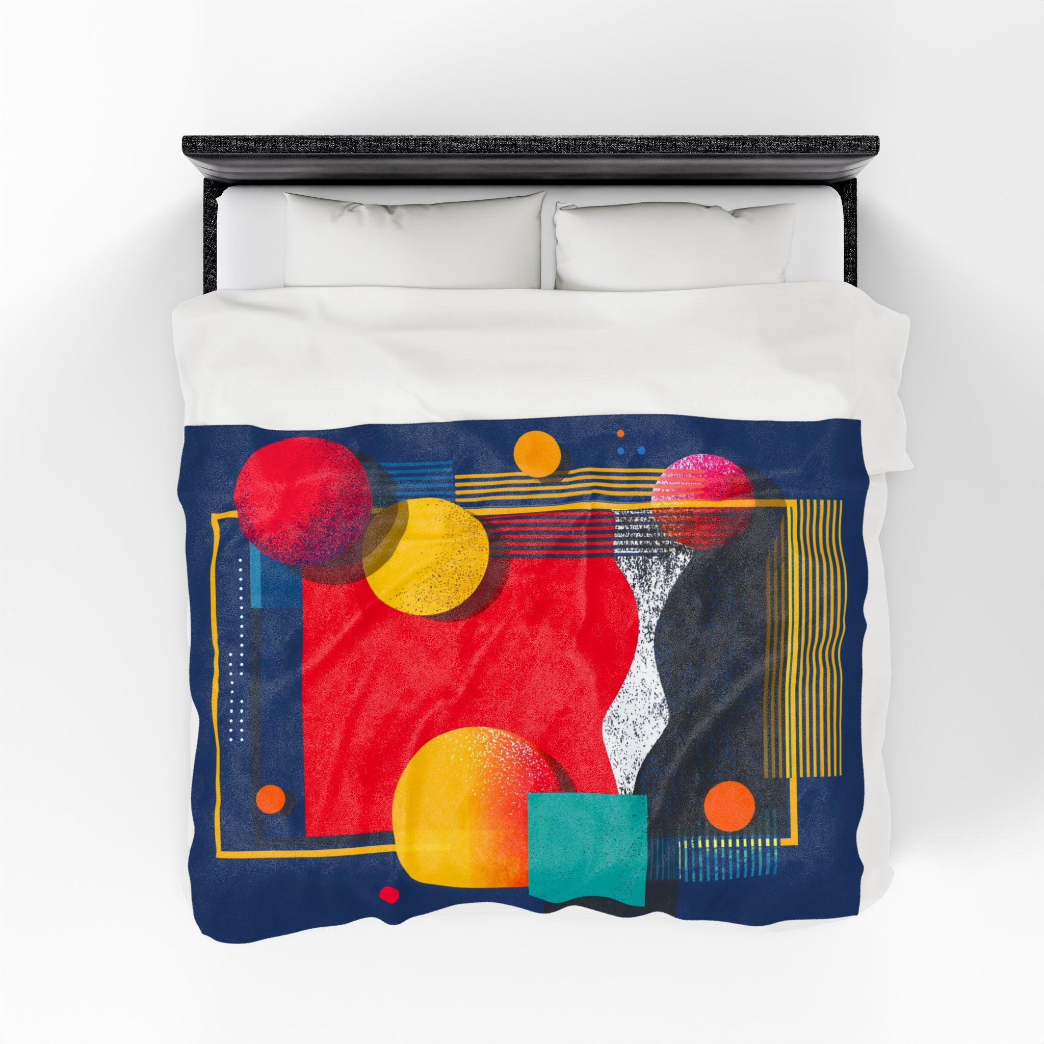 Spherical Convergence: Geometric Abstraction, Digital Risograph Fusion   |    Custom Orders Available