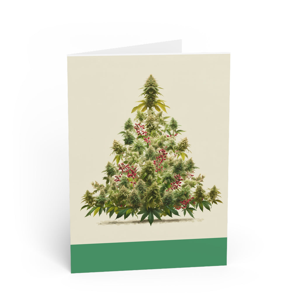 Whimsical Marijuana Holiday Greeting Cards | Unique Eco-Friendly Cards | Perfect for Birthdays, Christmas & More
