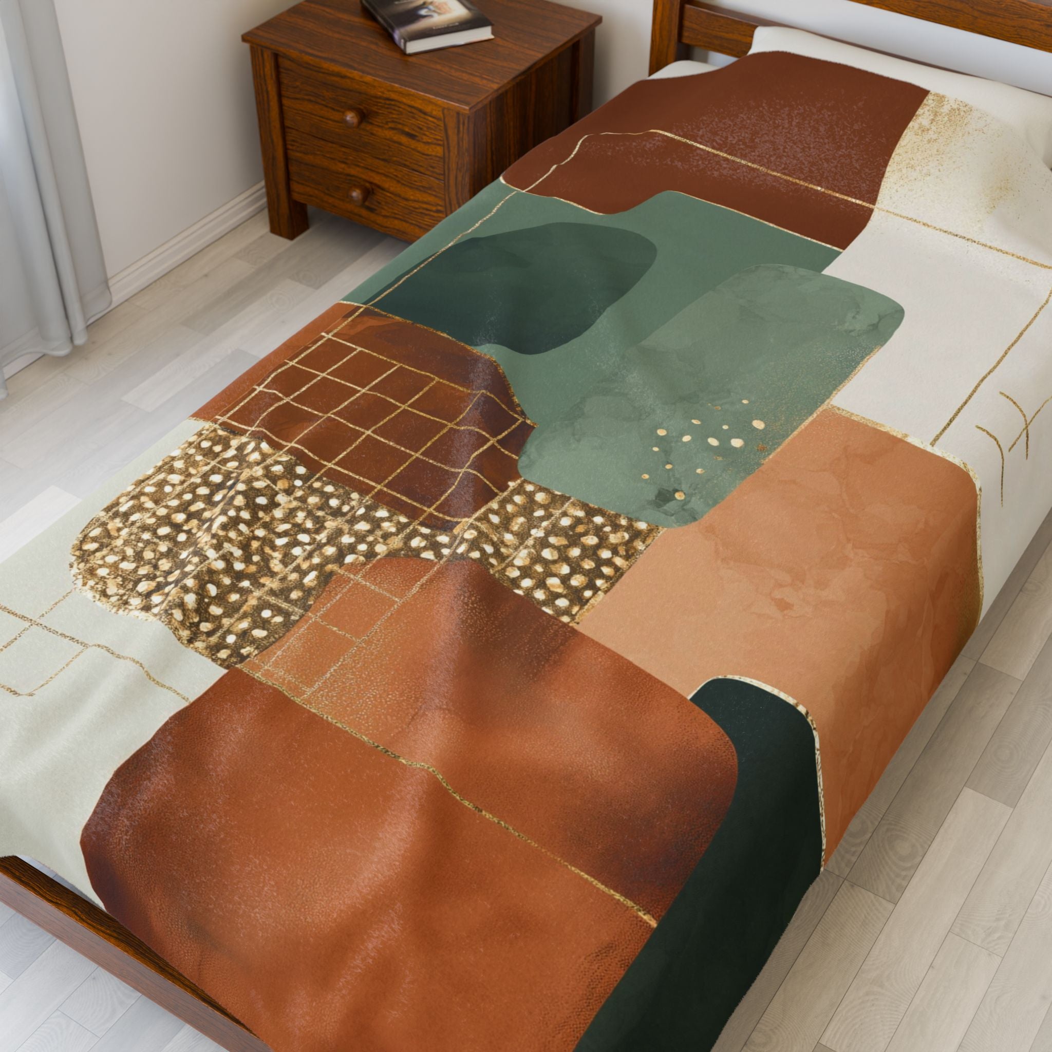 Geometric Harmony Doona Cover, Quilt Cover, Duvet, Bedding , Mid-Century Abstract Composition   |    Custom Orders Available