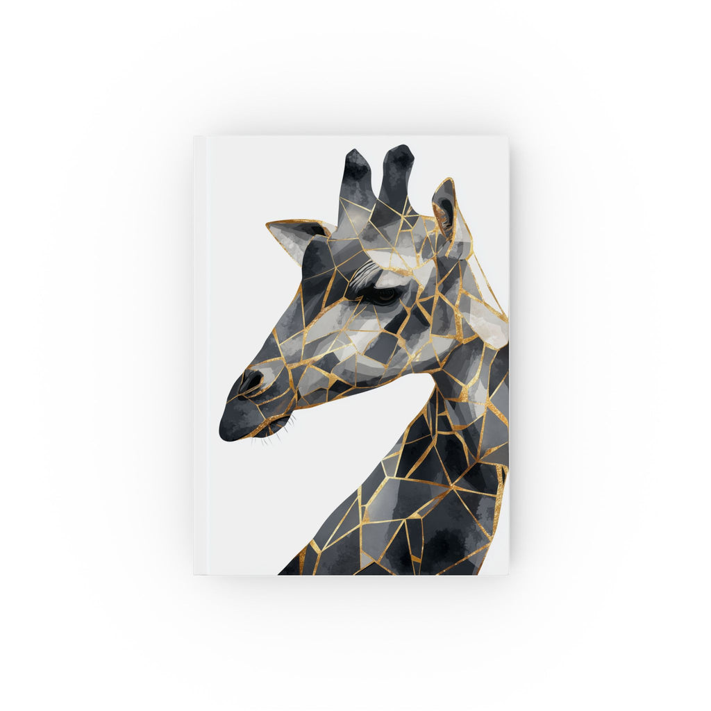 Personalized Giraffe Journal    |  Fractured Majesty: Geometric Giraffe Portrait, Mosaic Animal Art, Contemporary Wildlife Illustration
