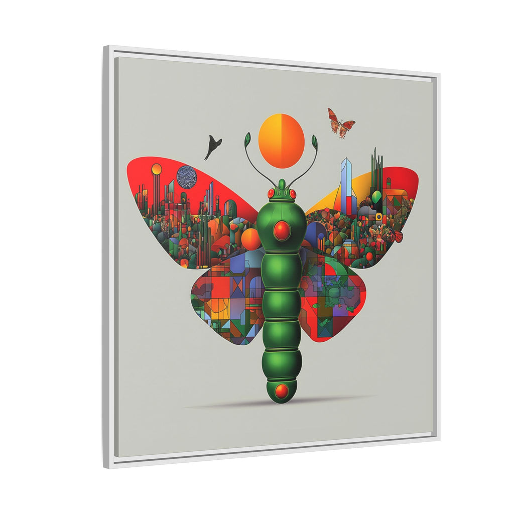 Urban Metamorphosis: Geometric Butterfly Cityscape, Cubist Digital Illustration   |    Custom Orders Available