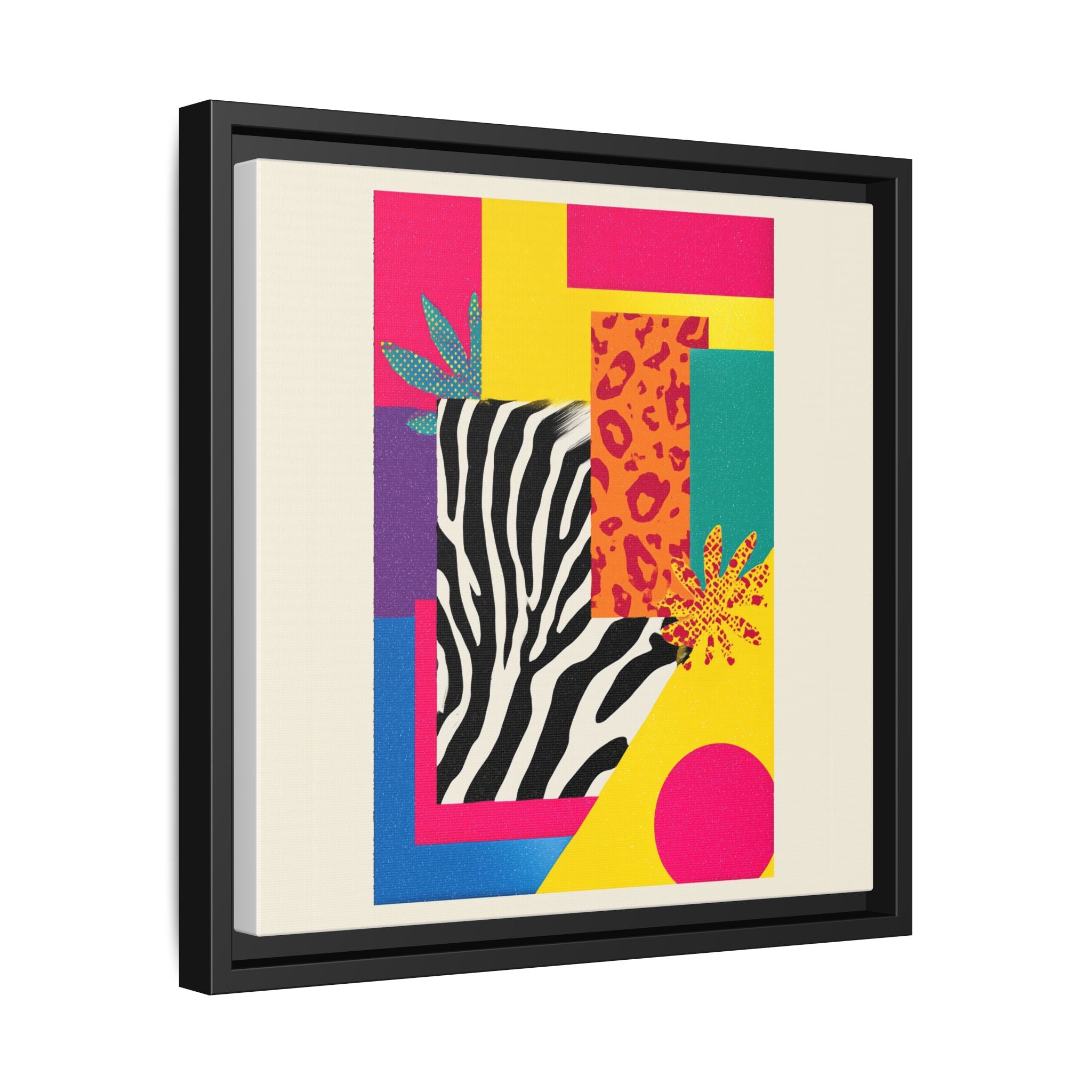 Zebra Stripes & Leopard Spots: 80s Pop Art Design, Memphis Style Graphic, Geometric Color Block Pattern   |   Custom Orders Accepted