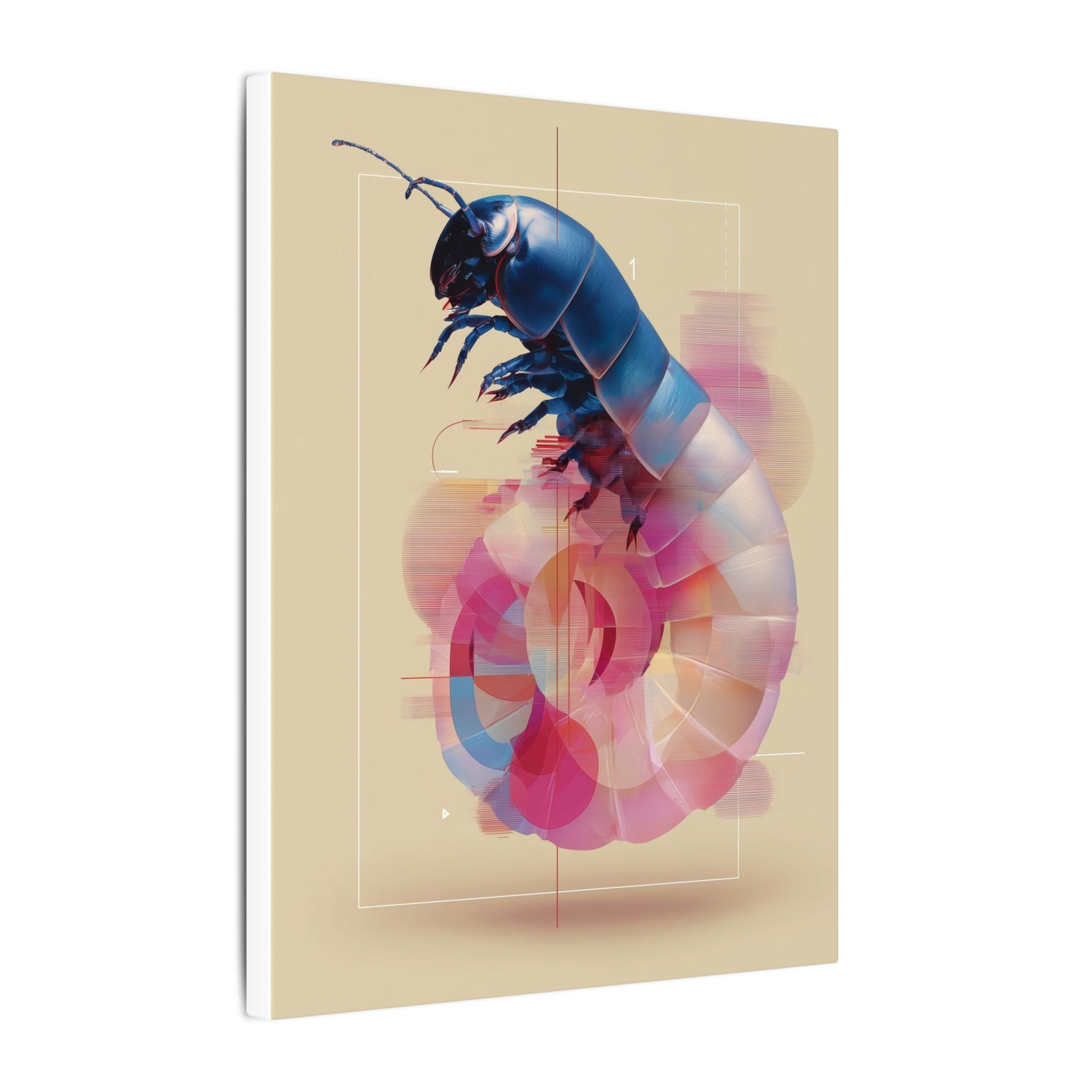 Biomechanical Beetle: Digital Insect Rendering, Geometric Glitch Art   |    Custom Orders Available