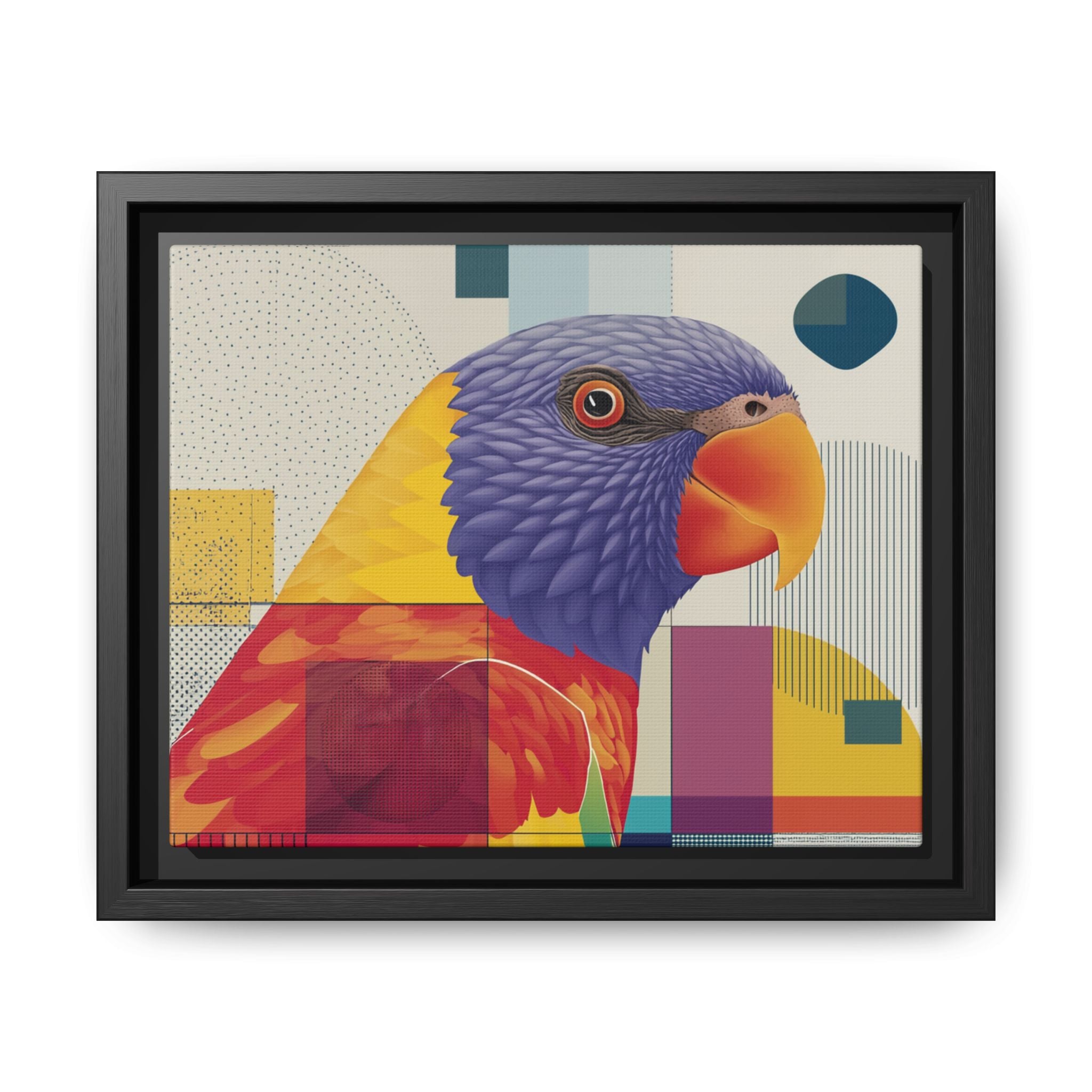 Geometric Parrot: Abstract Wildlife Art, Modern Color Block Design   |  Personalized & Custom Orders Available