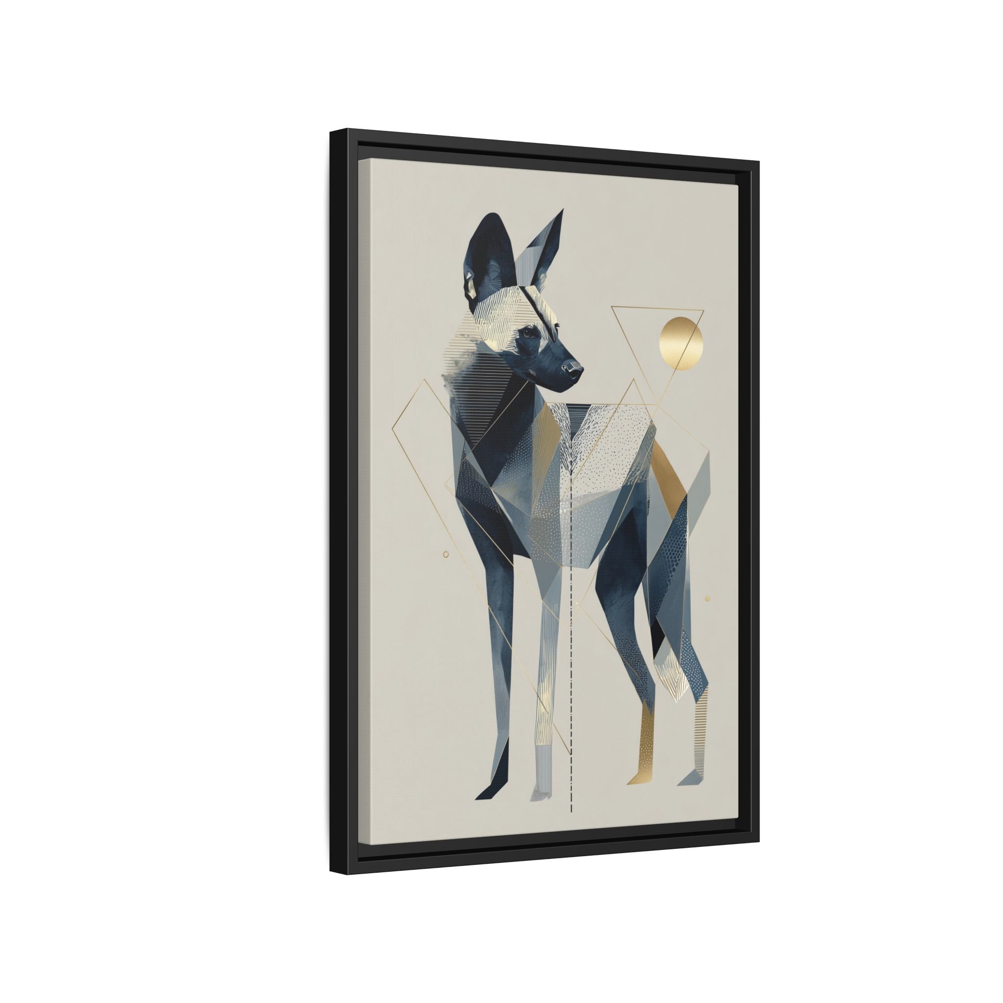 Canine Geometry: Fragmented African Wild Dog Portrait, Modern Graphic Design Study   |  Personalized & Custom Orders Available