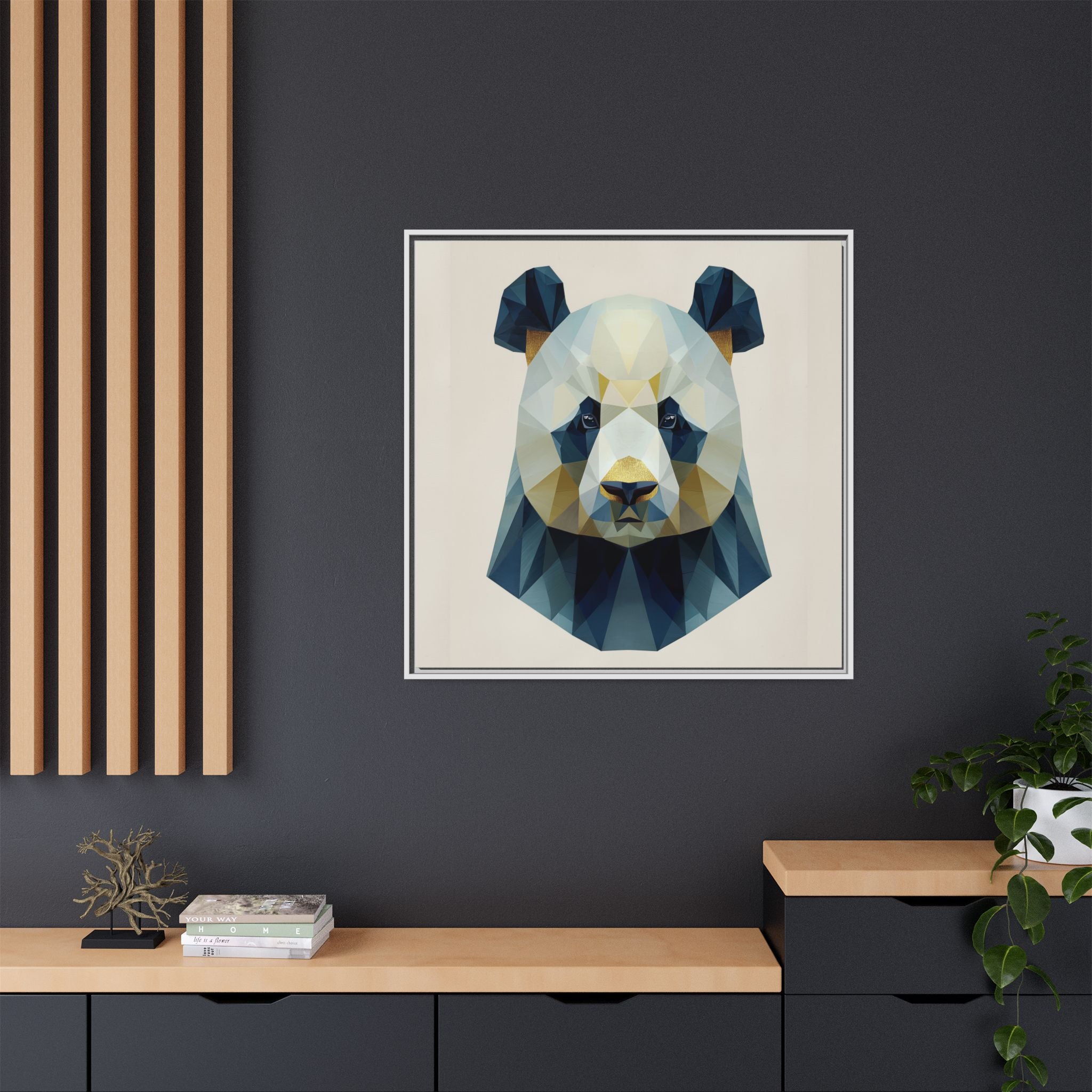 Geometric Panda Prism: Low-Poly Digital Wildlife Art, Minimalist Triangular Design   |  Personalized & Custom Orders Available