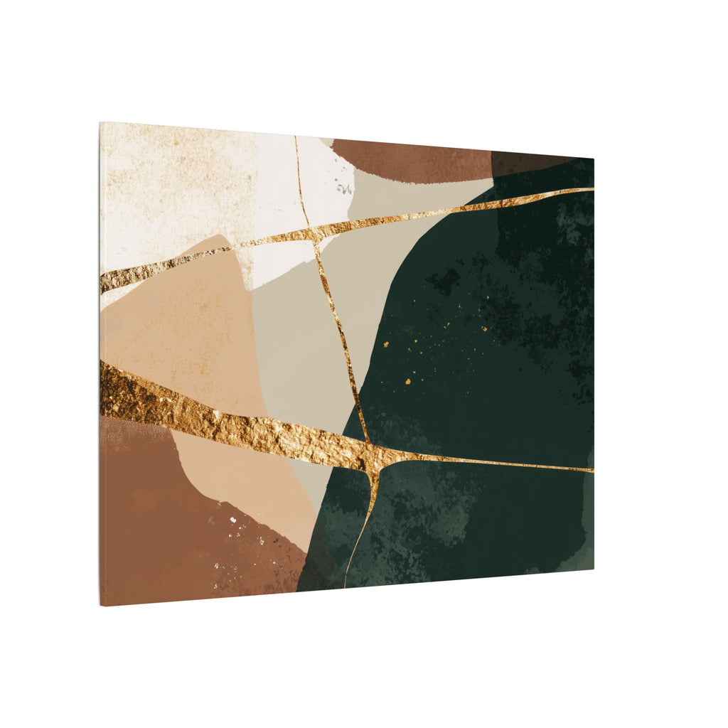 Canvas Print, Abstract Earthy Gold Wall Art, Modern Designer Home Decor, Stretched Matte Canvas; Thick, Multi-Size, Office Decor