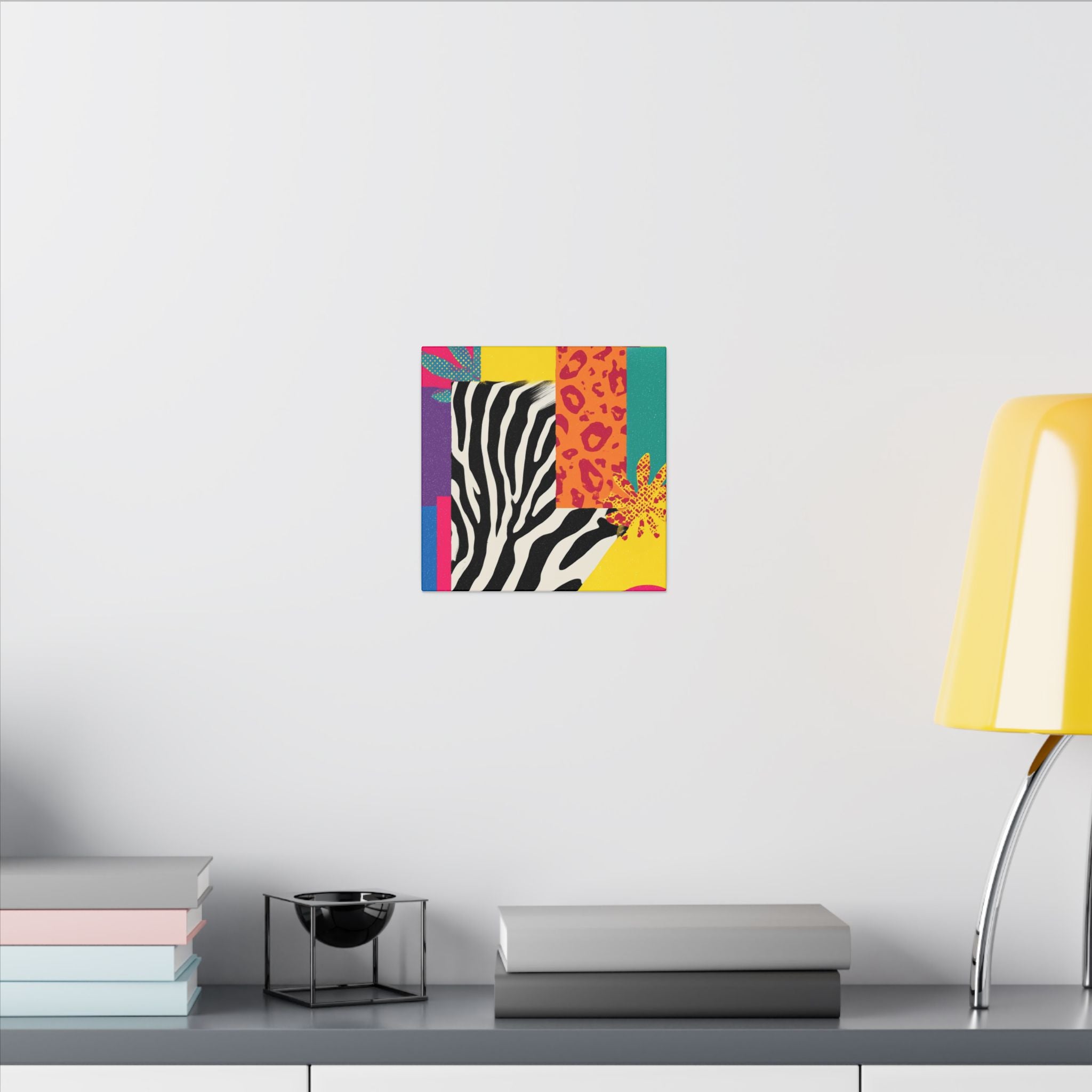 Pop Geometry: Zebra Leopard Fusion, Geometric Color Block, Modern Abstract Design   |   Custom Orders Accepted