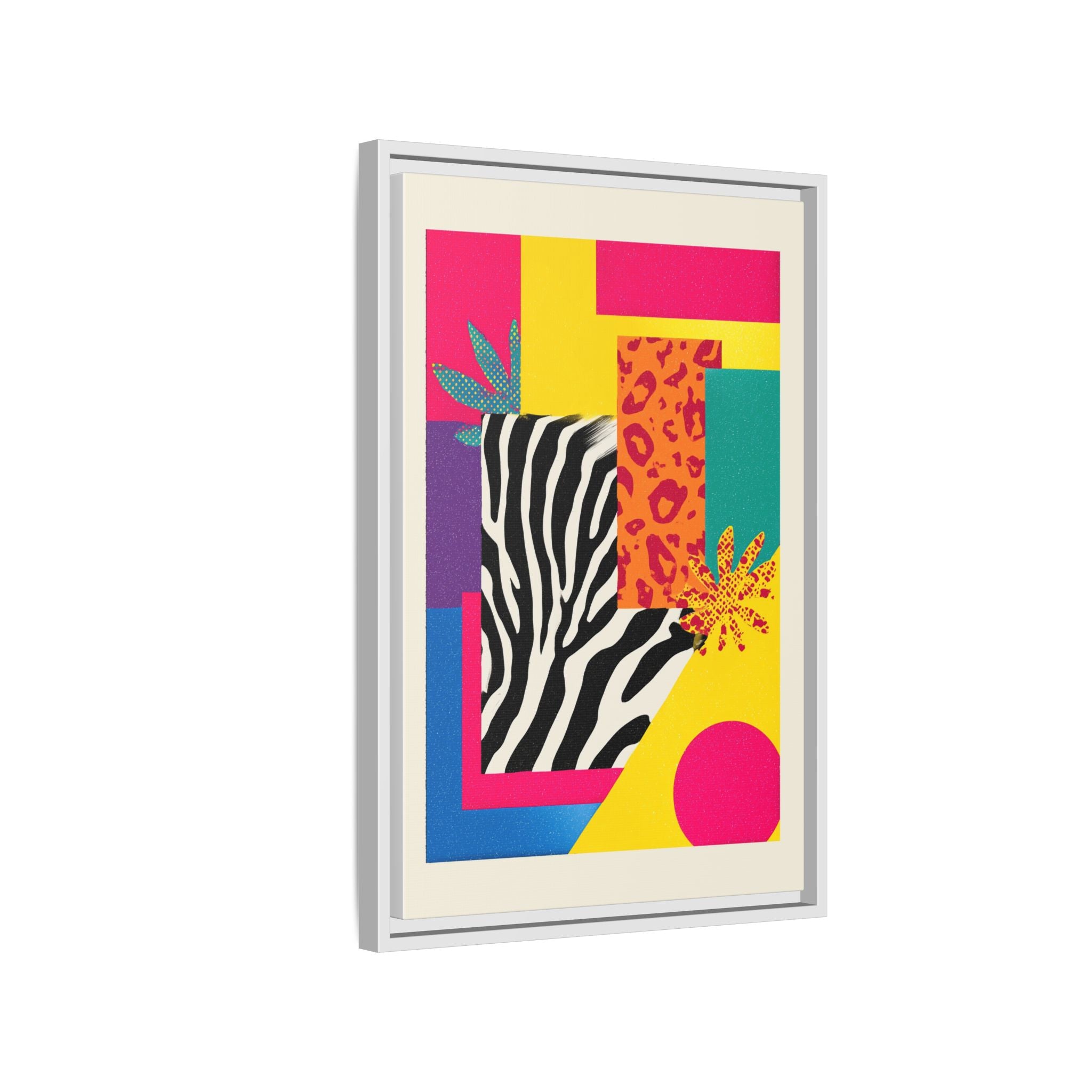 Zebra Stripes & Leopard Spots: 80s Pop Art Design, Memphis Style Graphic, Geometric Color Block Pattern   |   Custom Orders Accepted