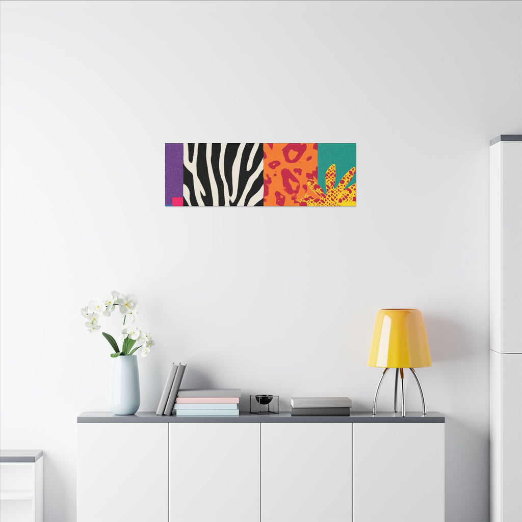 Copy of Pop Geometry: Zebra Leopard Fusion, Geometric Color Block, Modern Abstract Design   |   Custom Orders Accepted