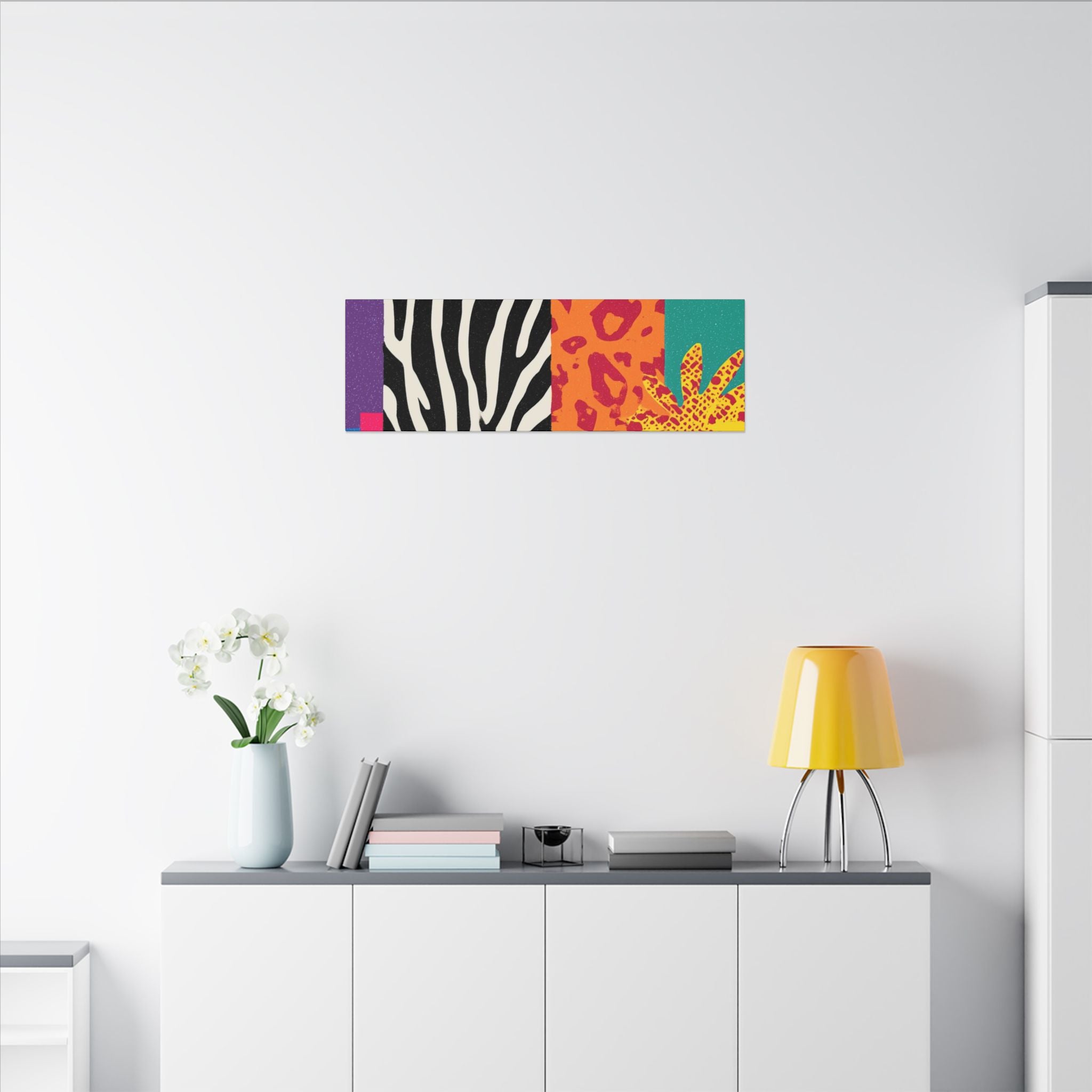 Copy of Pop Geometry: Zebra Leopard Fusion, Geometric Color Block, Modern Abstract Design   |   Custom Orders Accepted