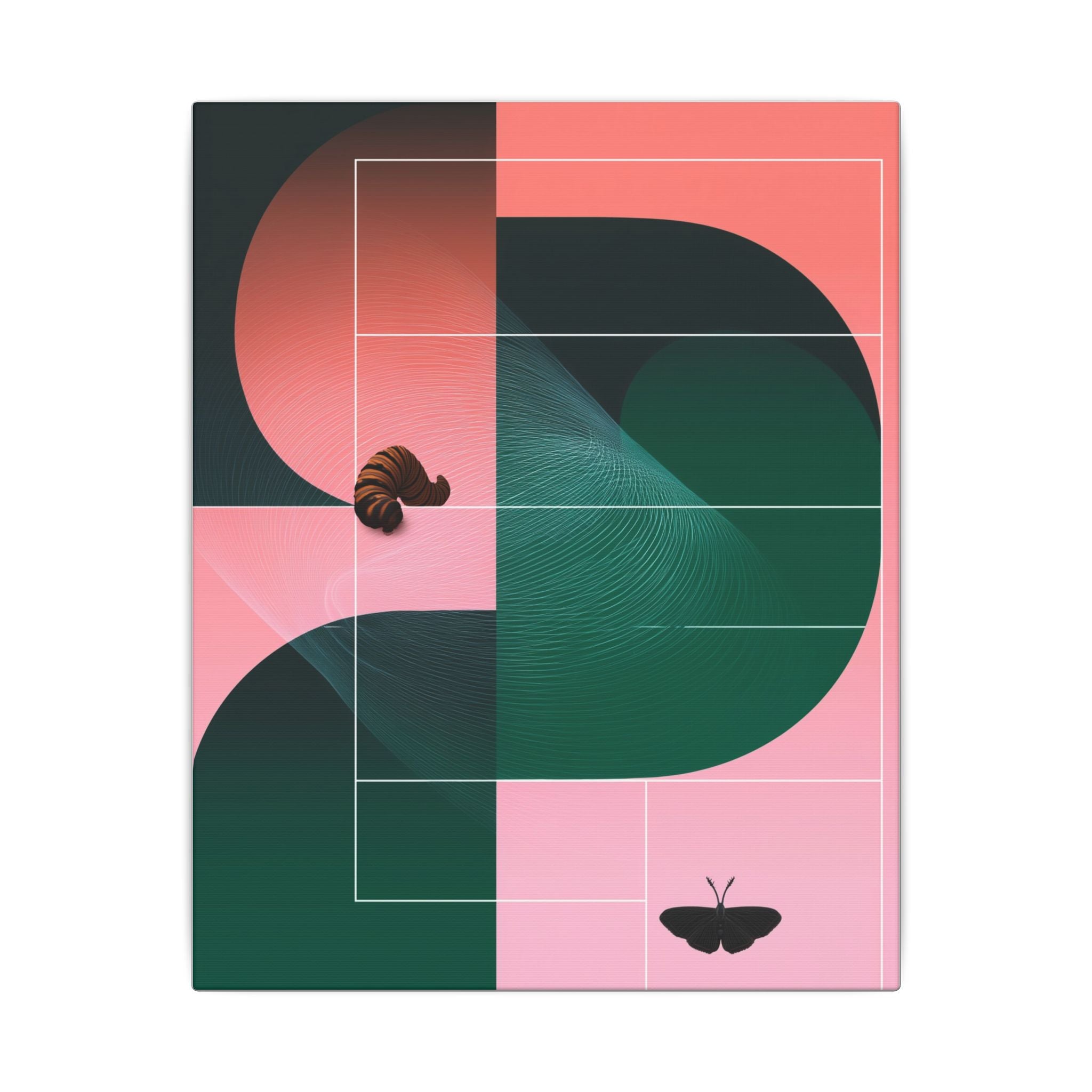 Geometric Harmony: Abstract Curves and Color Blocks, Modernist Compositional Design   |    Custom Orders Available