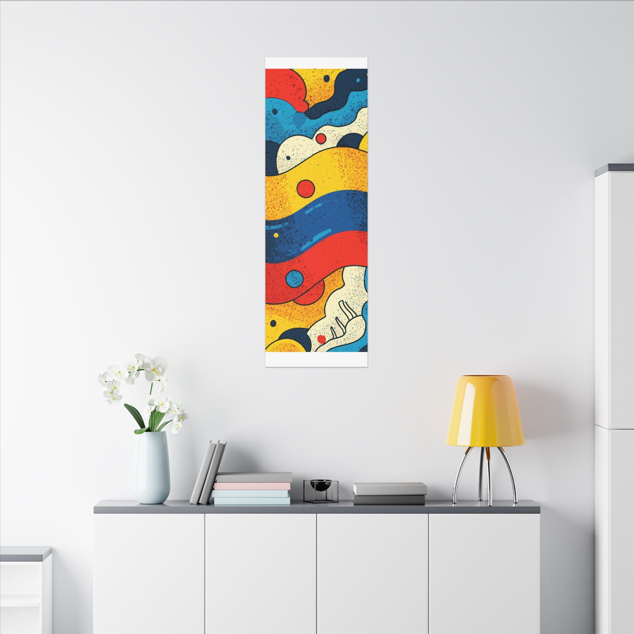 Fluid Dynamics: Retro Abstract Shapes, Mid-Century Modern Motion, Geometric Color Waves   |   Custom Orders Accepted