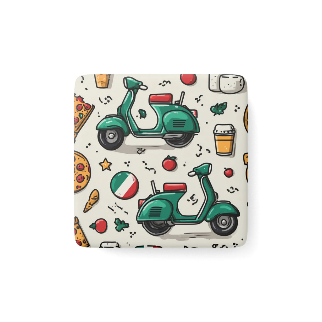 Italian Scooter Magnet, Cute Kitchen Decor, Fun Gift for Food Lovers, Travel Souvenir, Retro Style Fridge Magnet