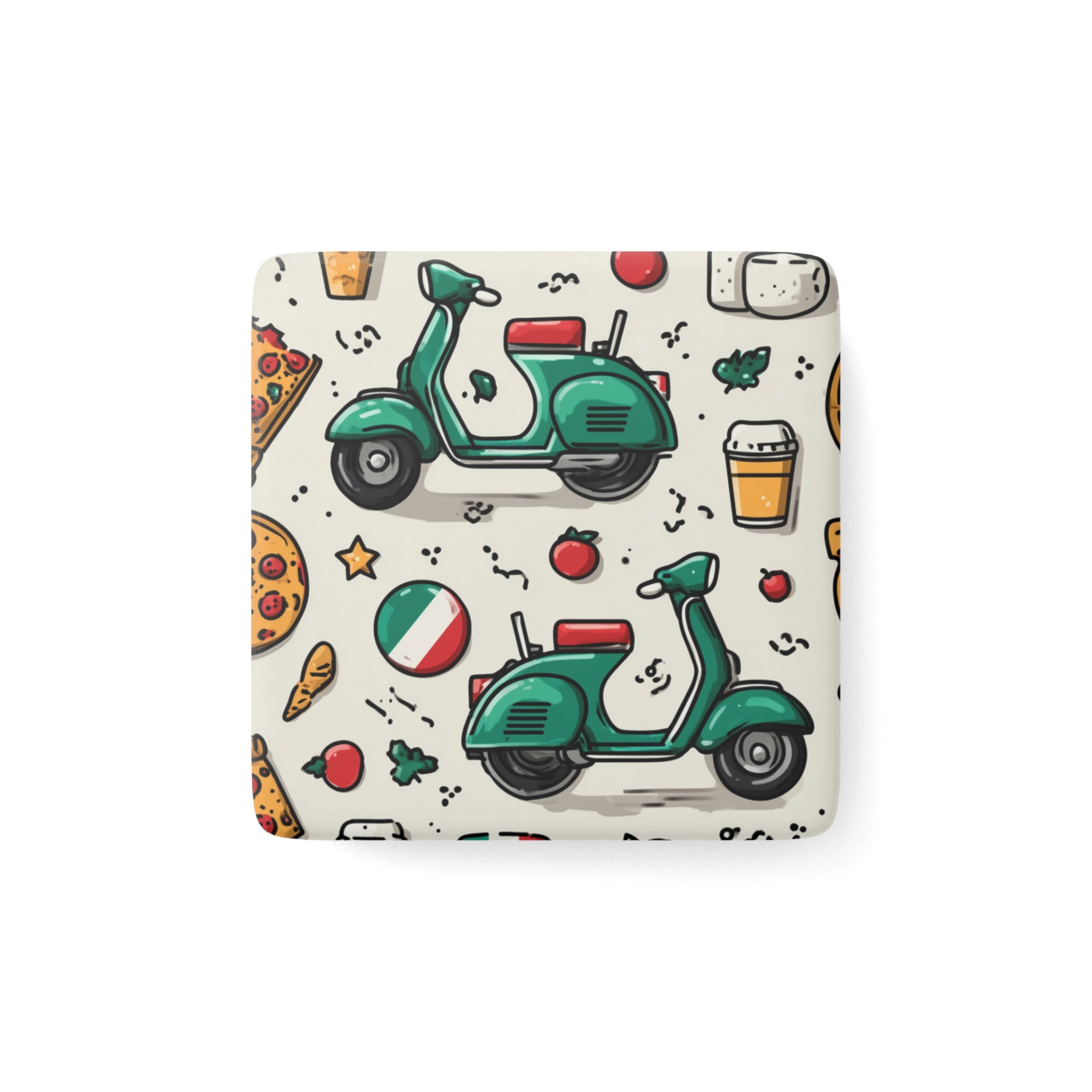 Italian Scooter Magnet, Cute Kitchen Decor, Fun Gift for Food Lovers, Travel Souvenir, Retro Style Fridge Magnet