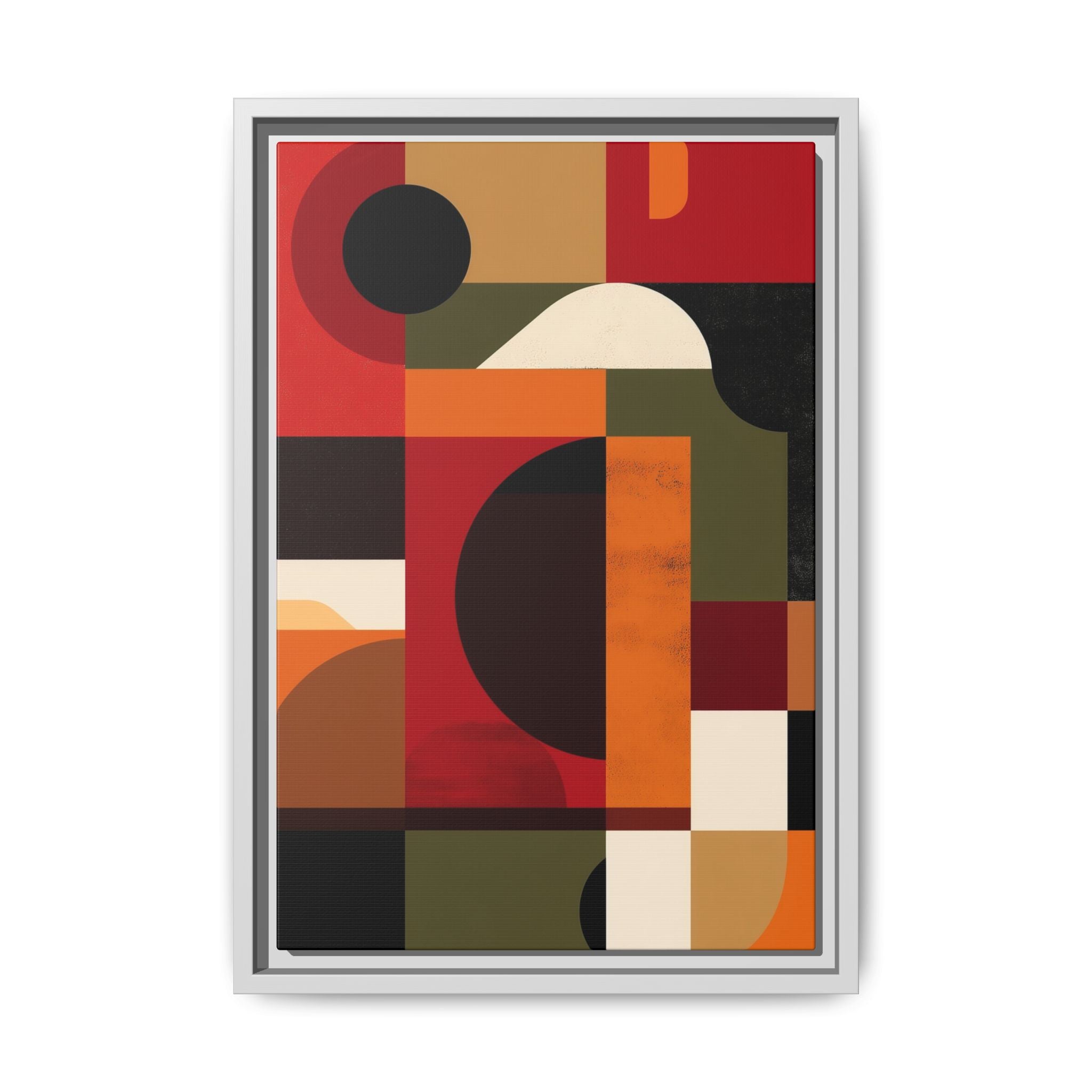 Geometric Convergence: Abstract Bauhaus Design, Constructivist Color Blocks, Architectural Art Composition   |   Custom Orders Accepted